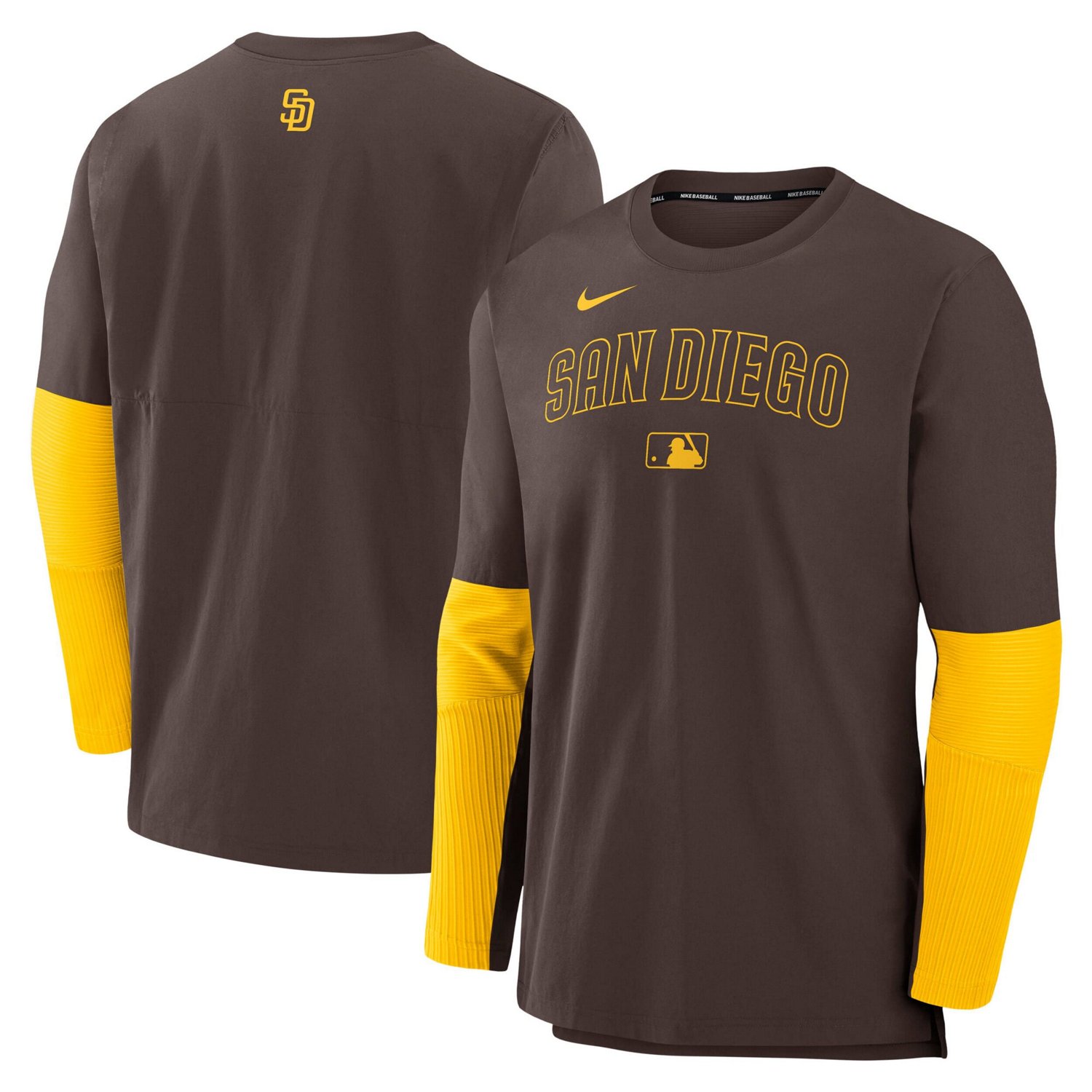 Nike Gold San Diego Padres Authentic Collection Player Lightweight Performance Long Sleeve Top