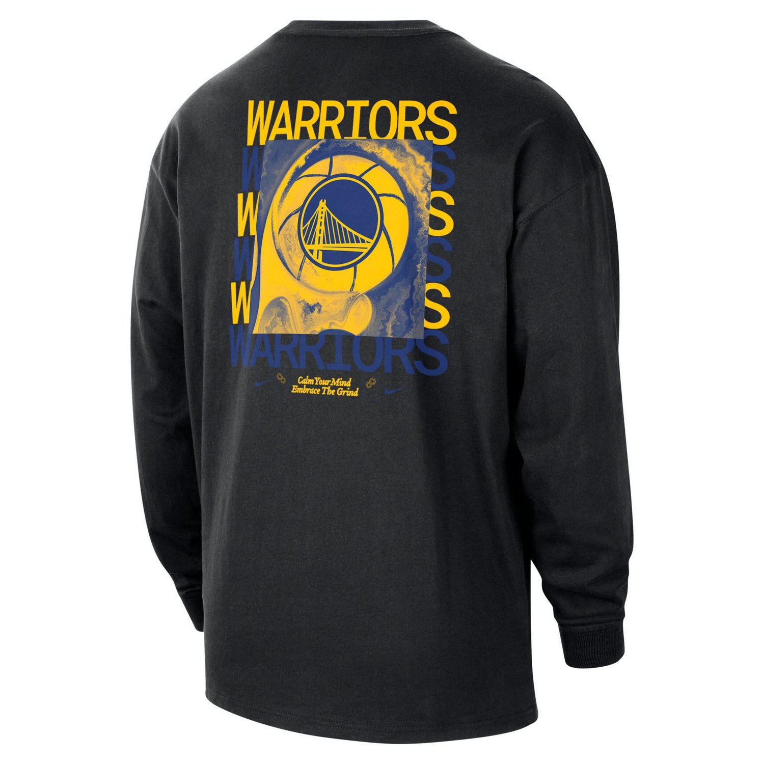 Nike Golden State Warriors Courtside Oversized Long Sleeve T-Shirt - view number 3