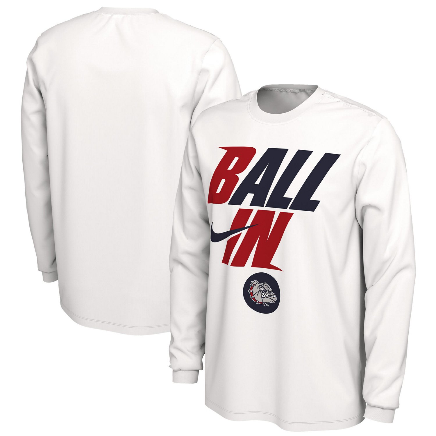 Nike Gonzaga Bulldogs Ball In Bench Long Sleeve T-Shirt