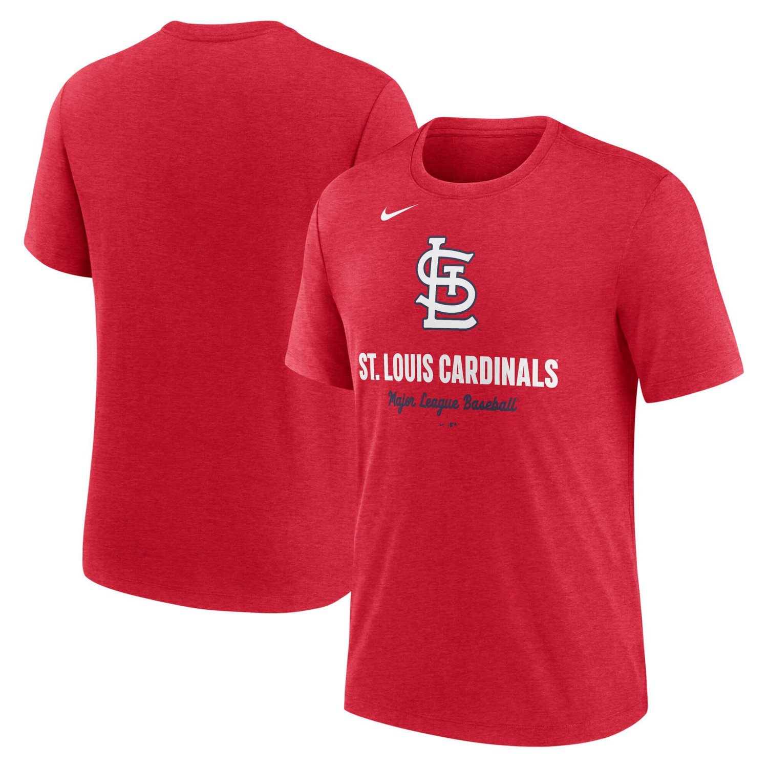 Nike Heather St Louis Cardinals Logo Tri-Blend T-Shirt - view number 1