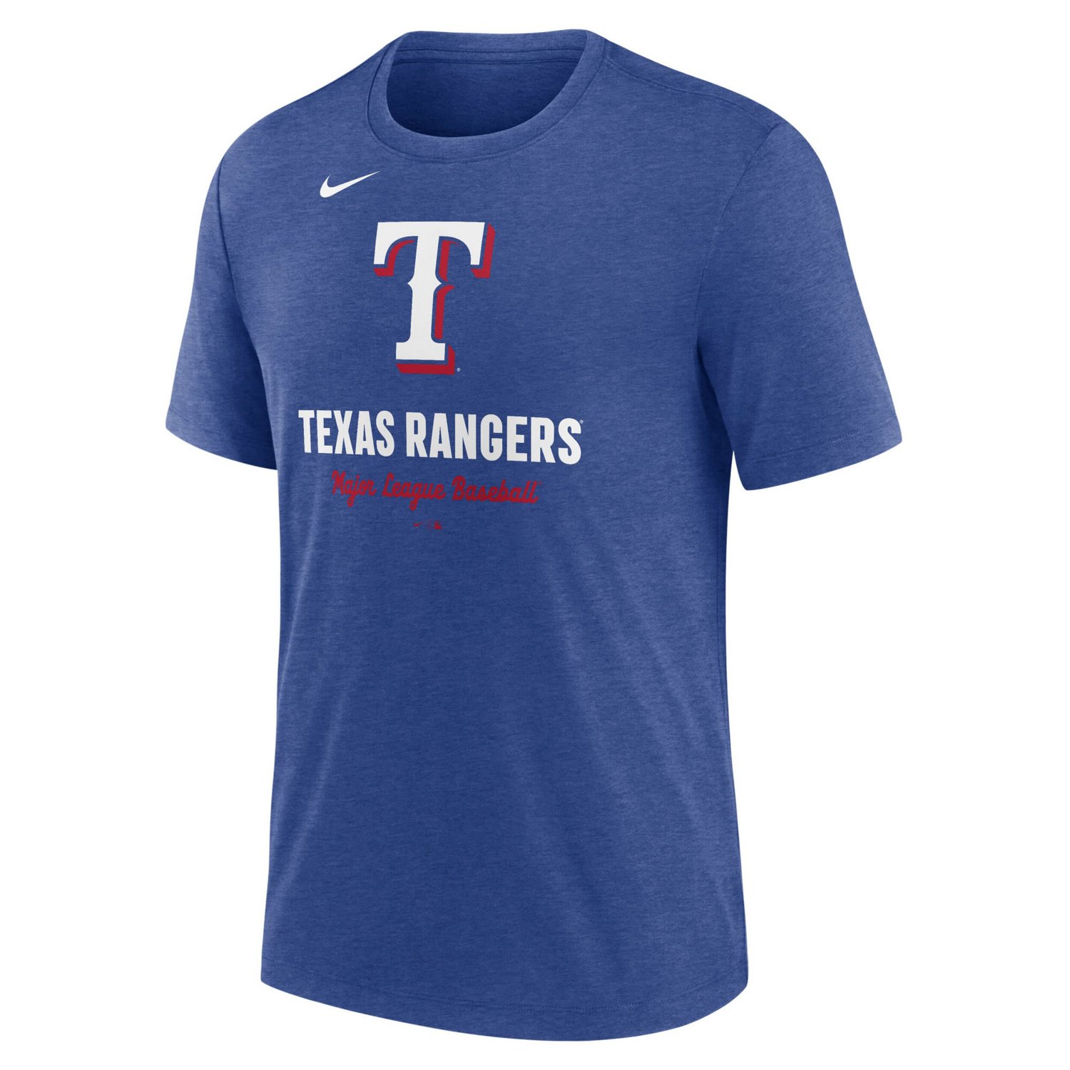 Nike Heather Texas Rangers Logo Tri-Blend T-Shirt - view number 2