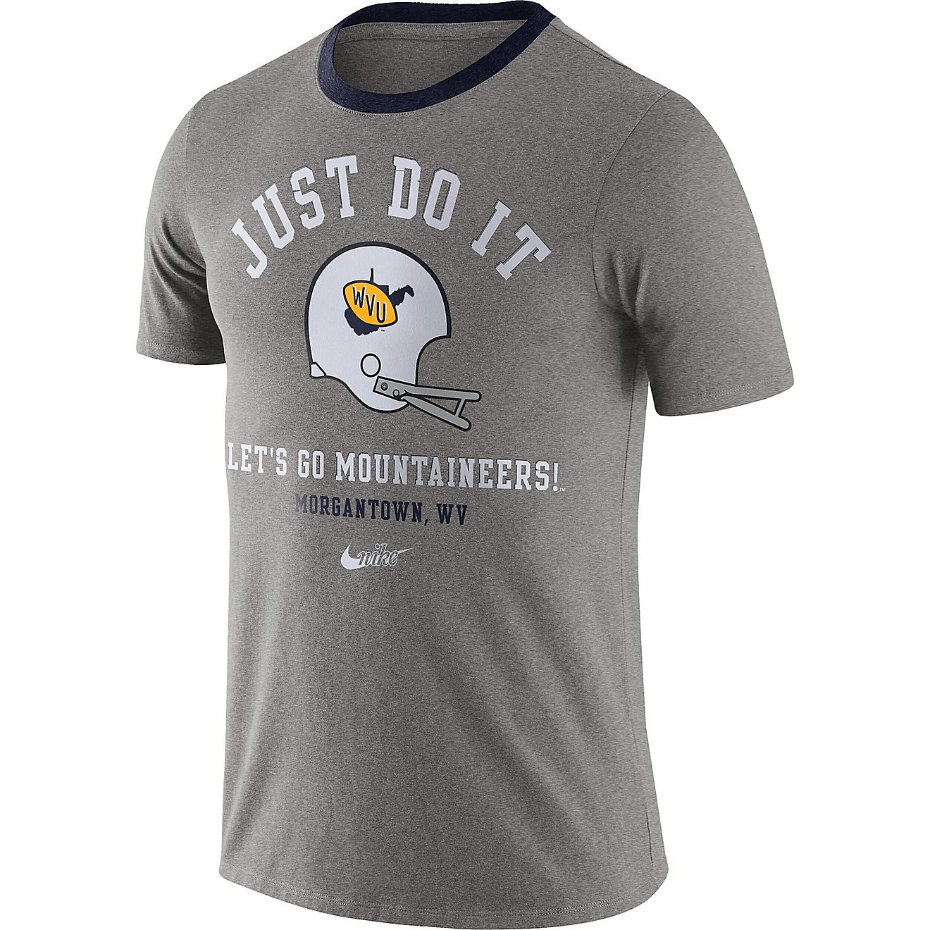 Nike Heathered Gray West Virginia Mountaineers Vault Helmet Tri-Blend T-Shirt                                                    - view number 2