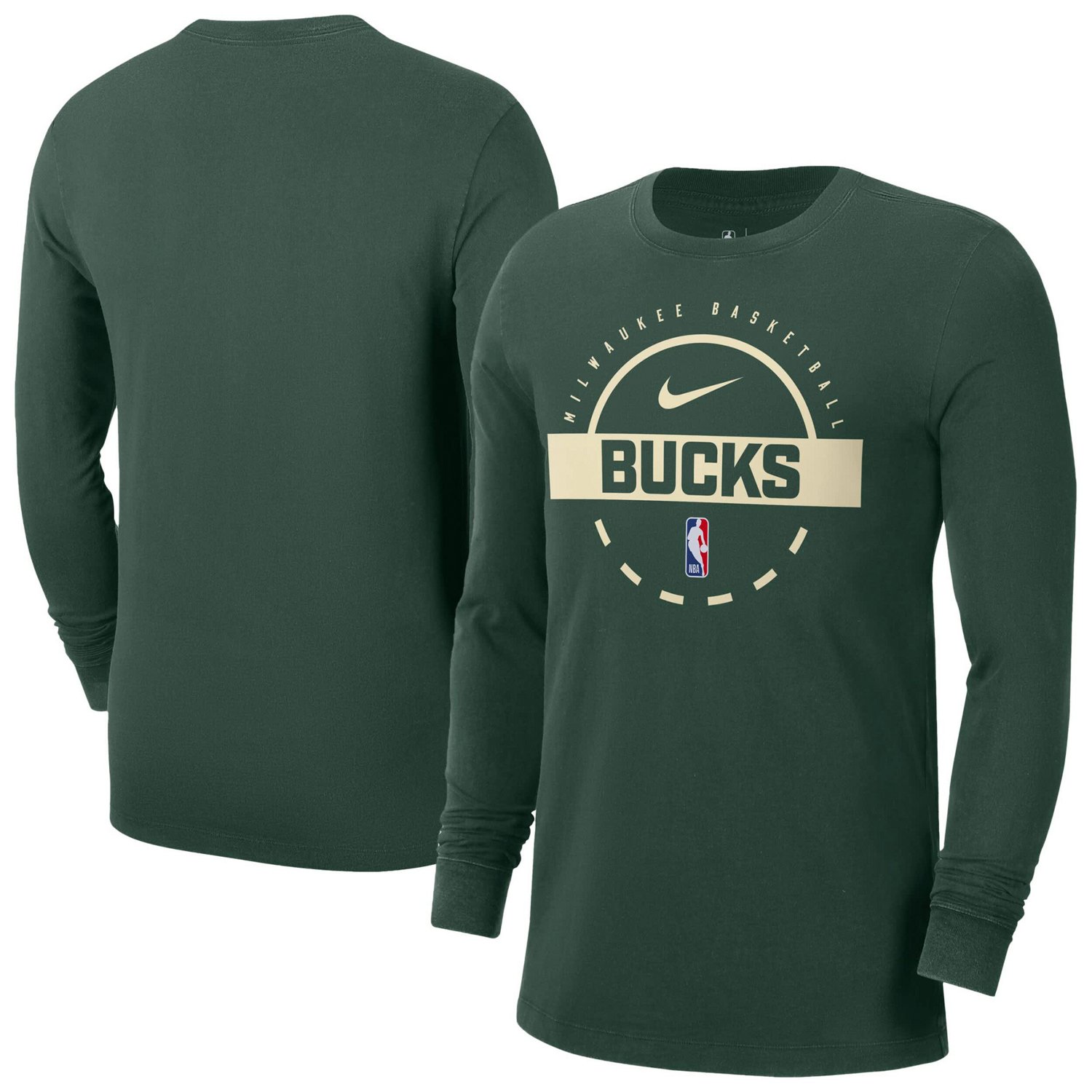 Nike Hunter Milwaukee Bucks Authentic Long Sleeve Practice T-Shirt