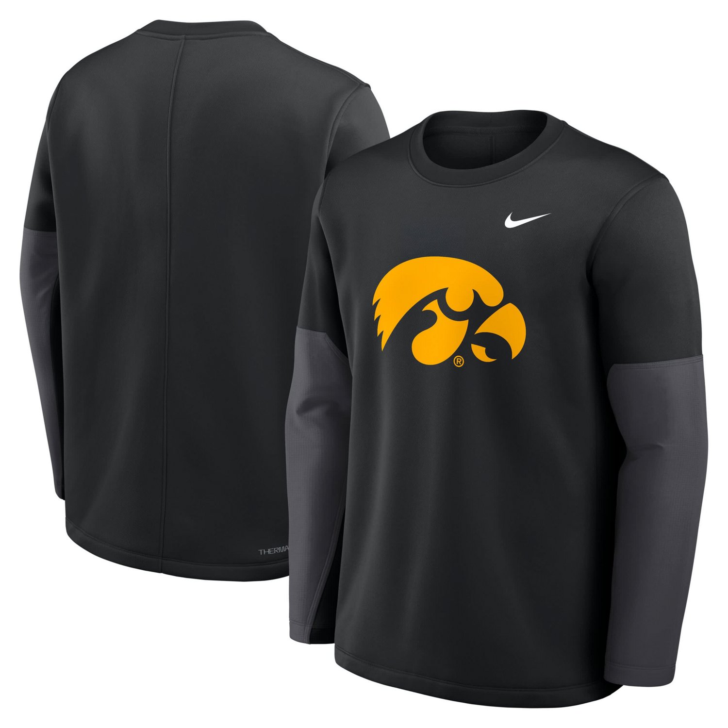 Nike Iowa Hawkeyes 2025 Sideline Coach Therma-FIT Long Sleeve T-Shirt - view number 4