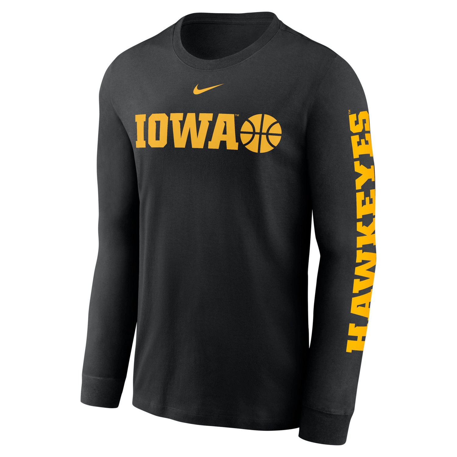 Nike Iowa Hawkeyes Basketball Icon Two-Hit Long Sleeve T-Shirt - view number 2
