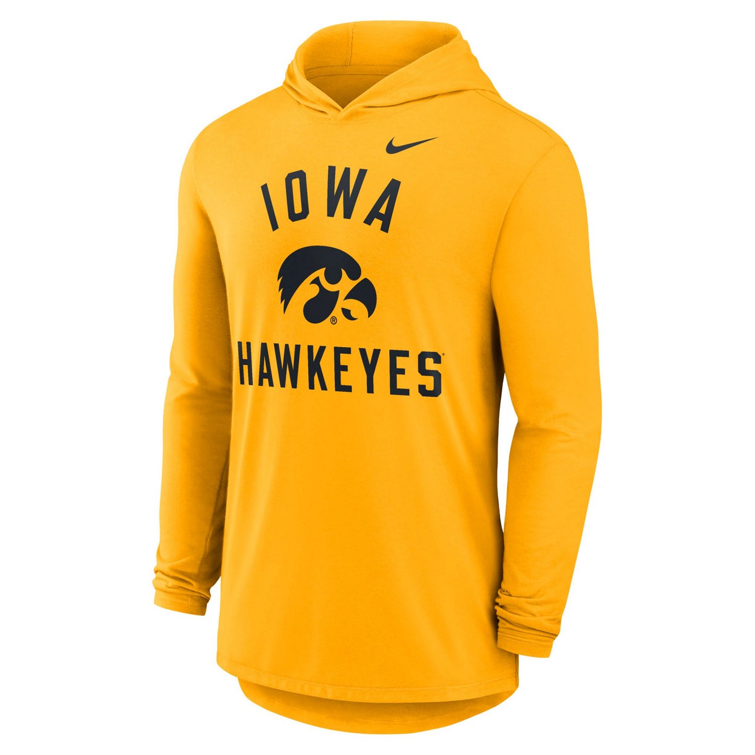 Nike Iowa Hawkeyes Classic Arch Tri-Blend Dri-FIT Long Sleeve Hoodie T-Shirt - view number 2