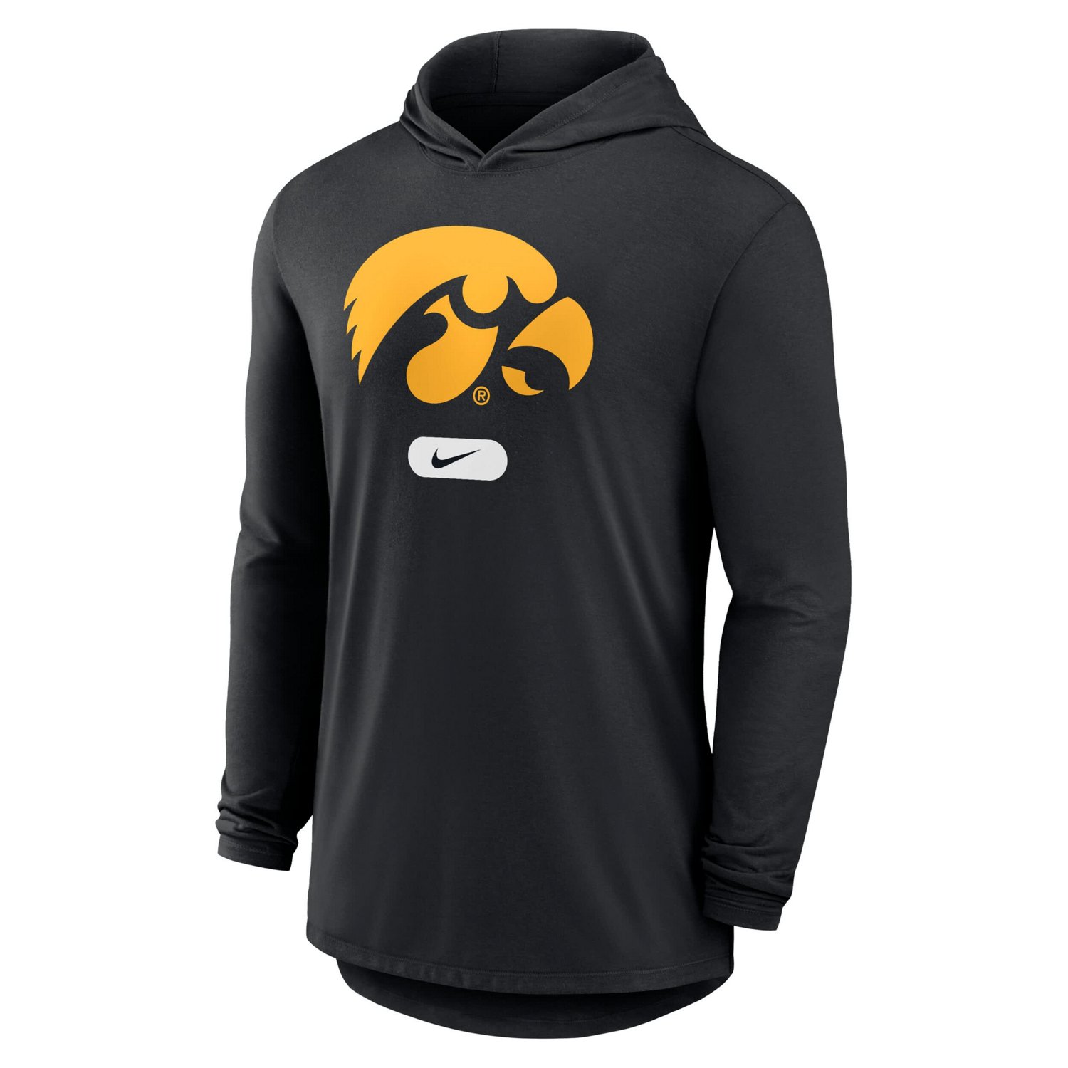 Nike Iowa Hawkeyes Lightweight Performance Long Sleeve Hoodie T-Shirt                                                            - view number 2