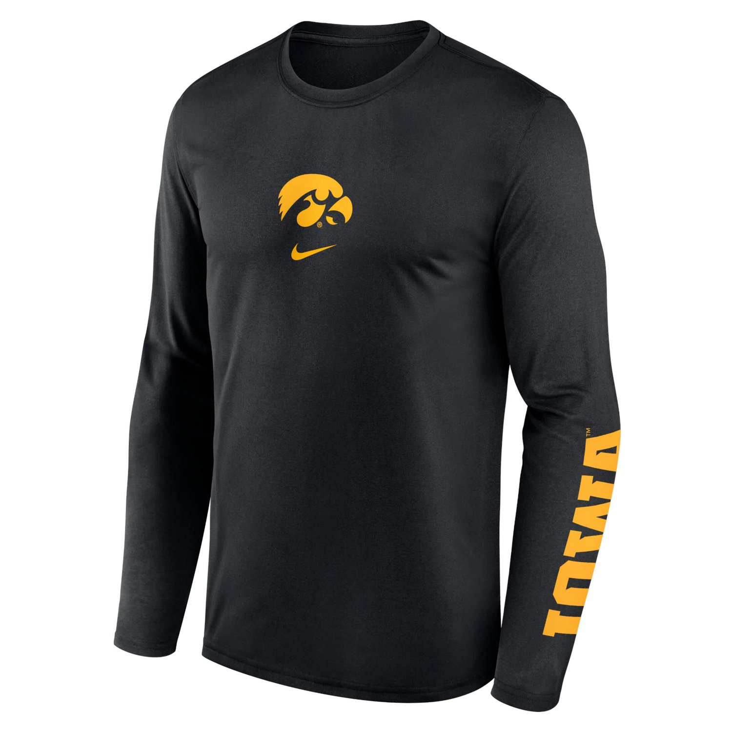 Nike Iowa Hawkeyes Primetime Center Lockup Two-Hit Legend Long Sleeve T-Shirt                                                    - view number 2