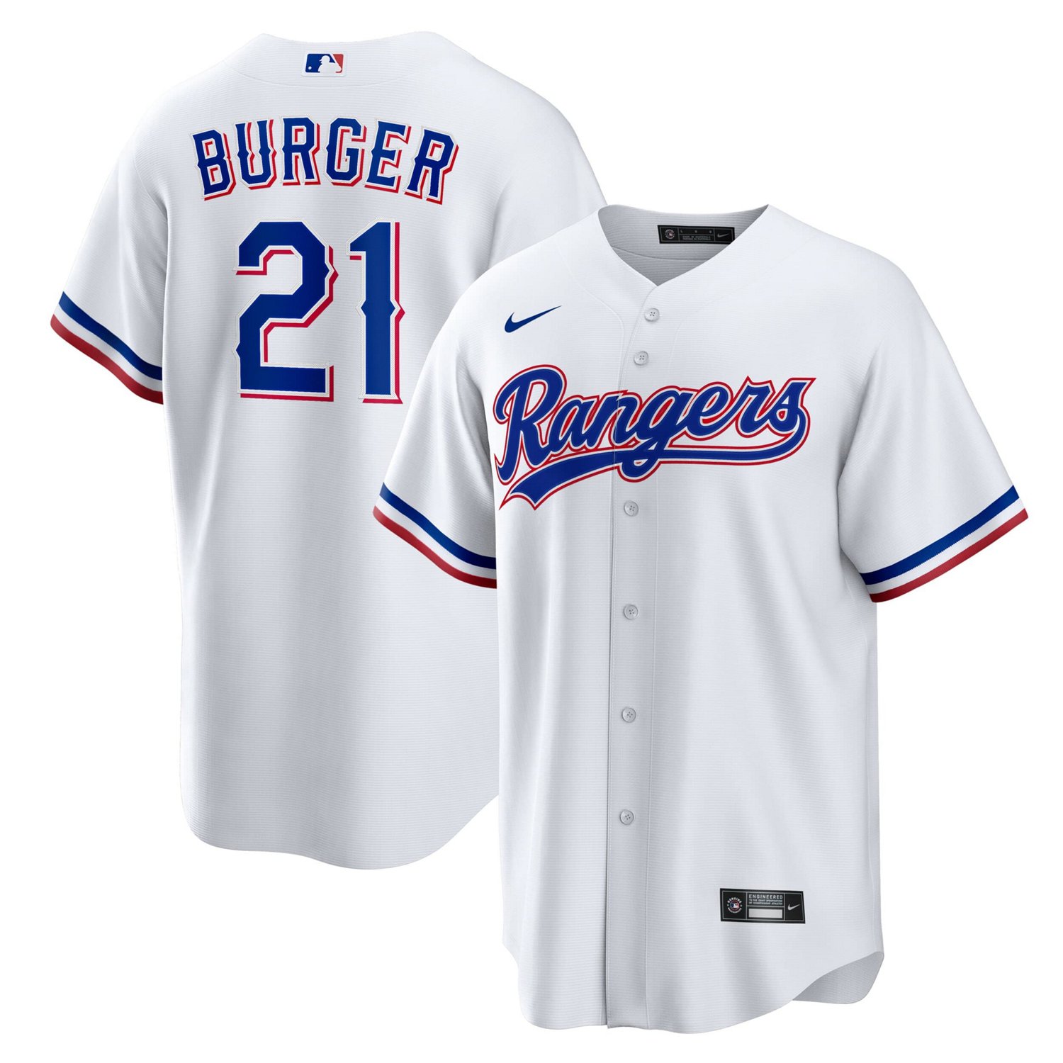 Nike Jake Burger Texas Rangers Home Replica Jersey