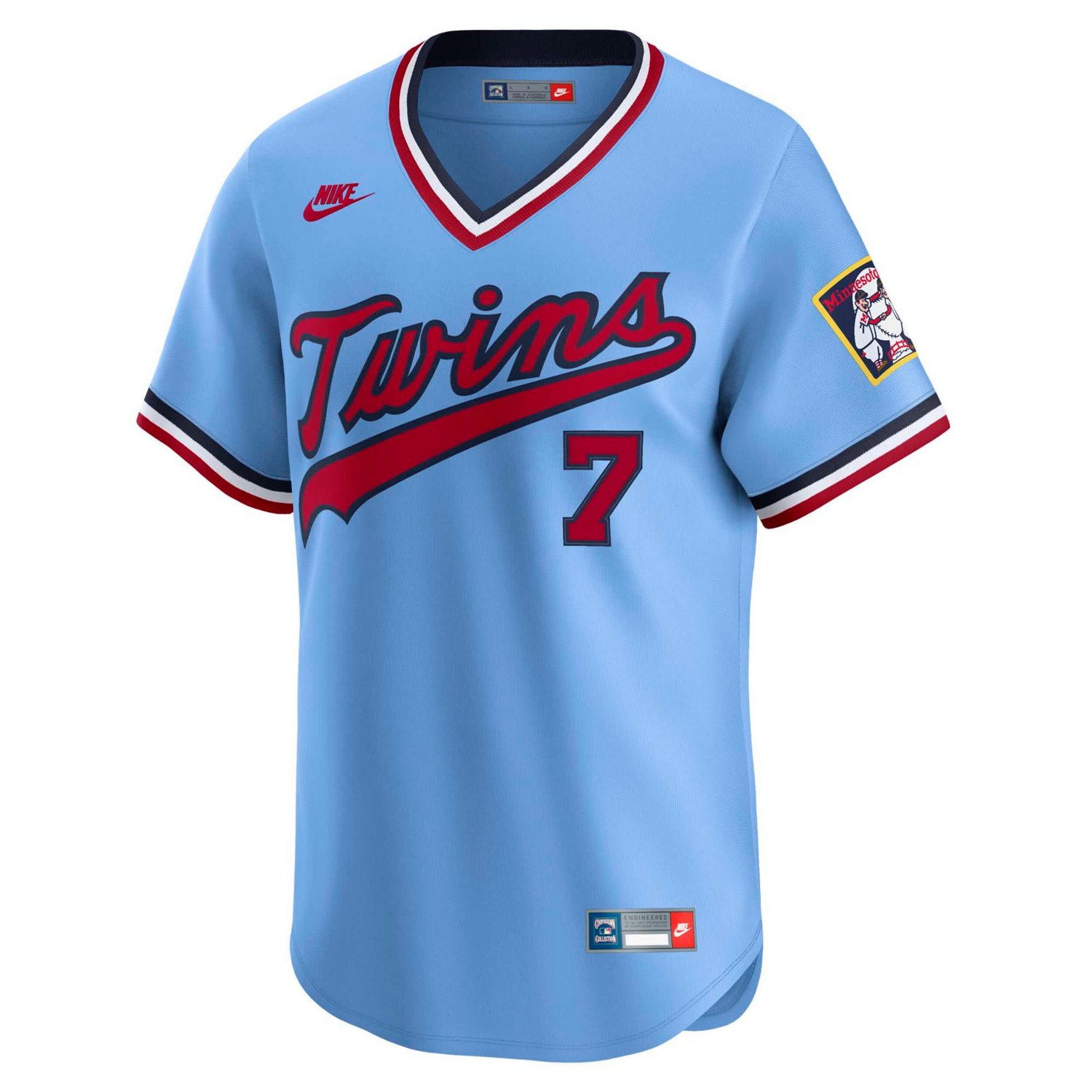 Nike Joe Mauer Light Minnesota Twins Throwback Cooperstown Collection Limited Jersey - view number 2