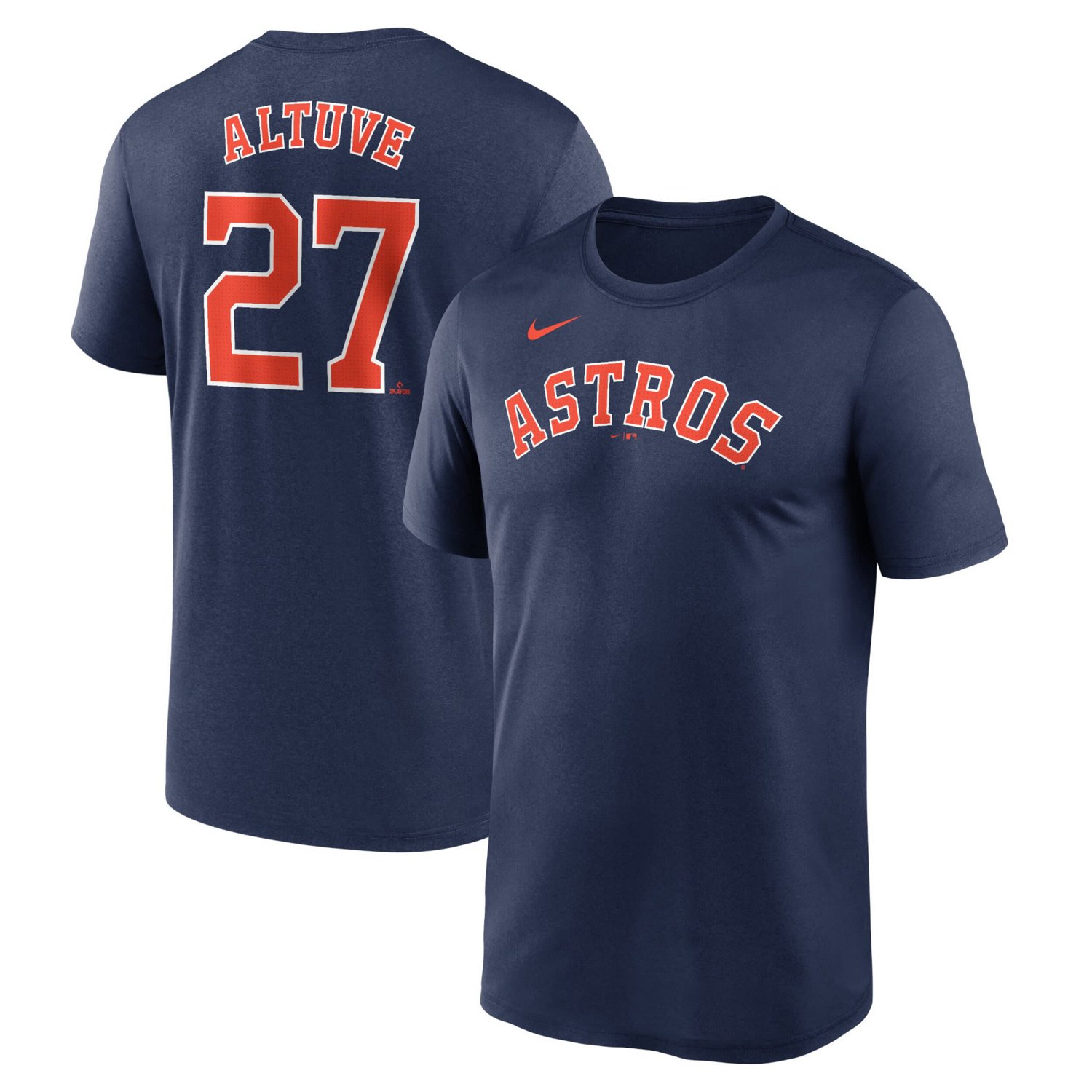 Nike Jose Altuve Houston Astros Legend Name and Number Home T-Shirt