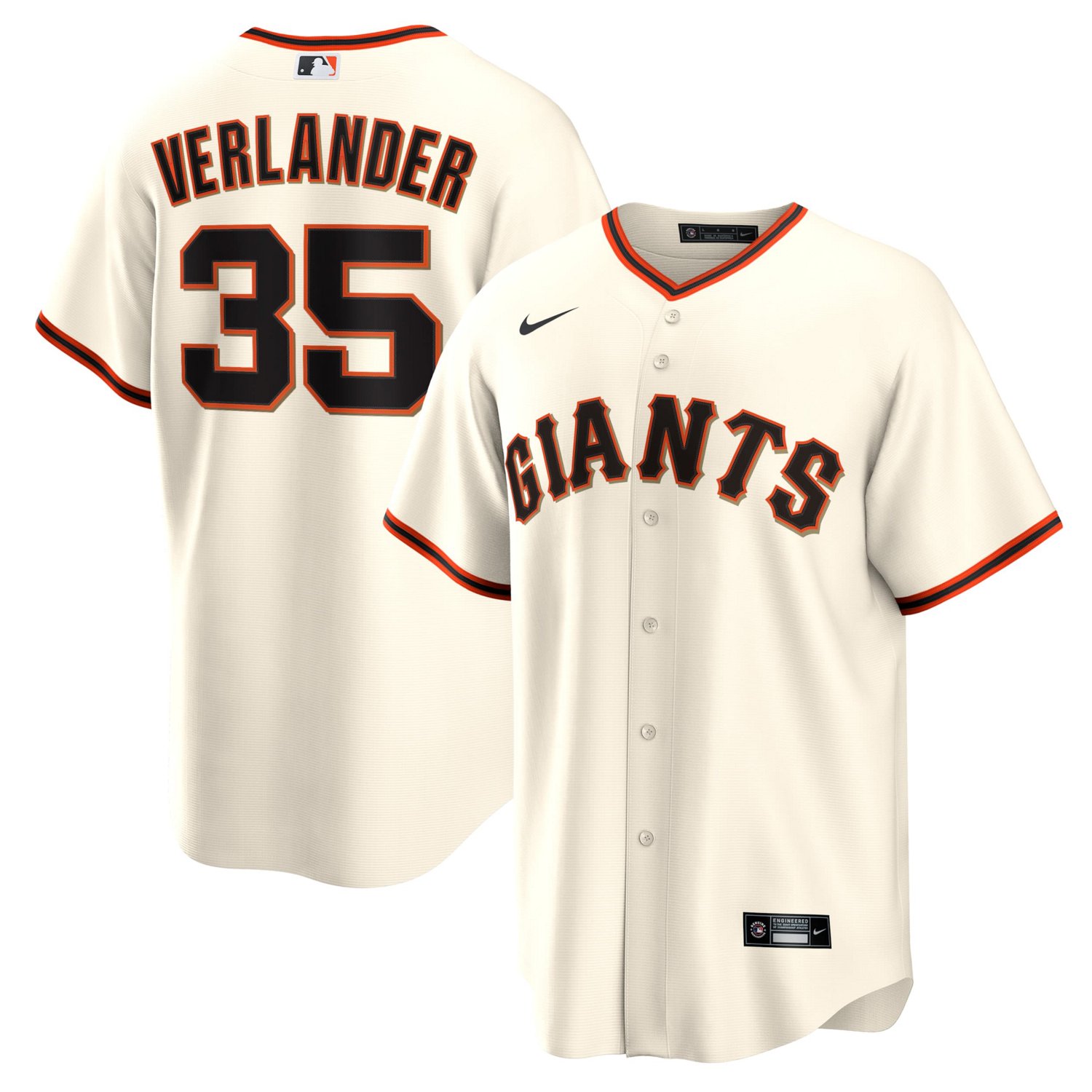 Nike Justin Verlander San Francisco Giants Home Replica Jersey