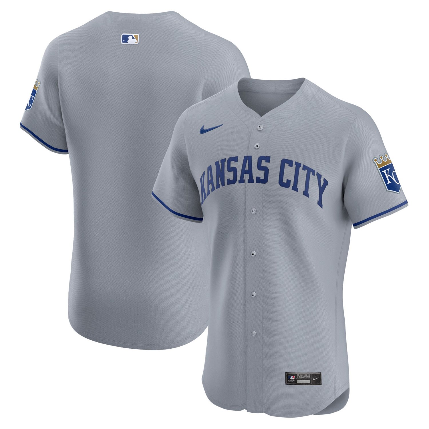 Nike Kansas City Royals Road Vapor Premier Elite Patch Jersey