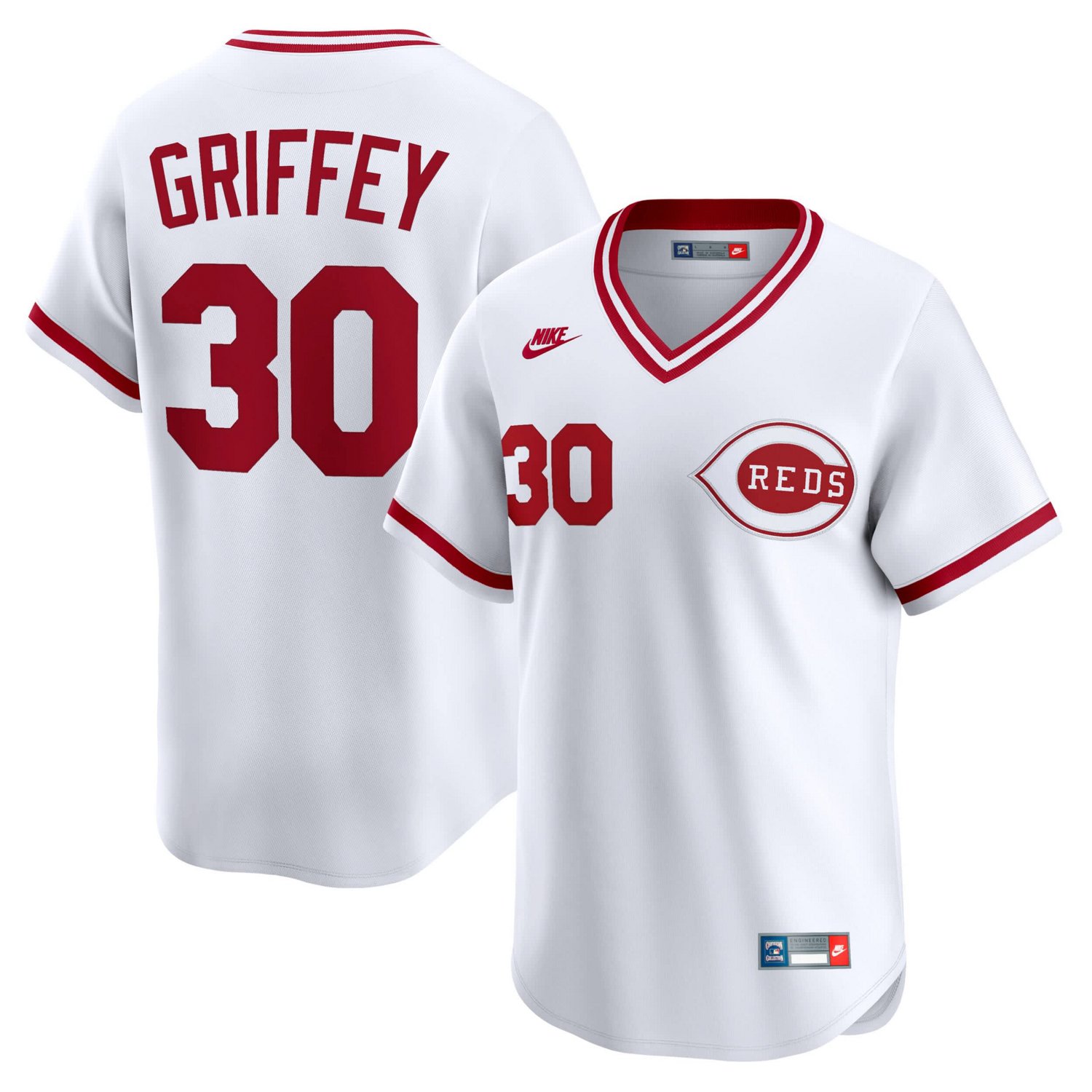 Nike Ken Griffey Cincinnati Reds Throwback Cooperstown Collection Limited Jersey