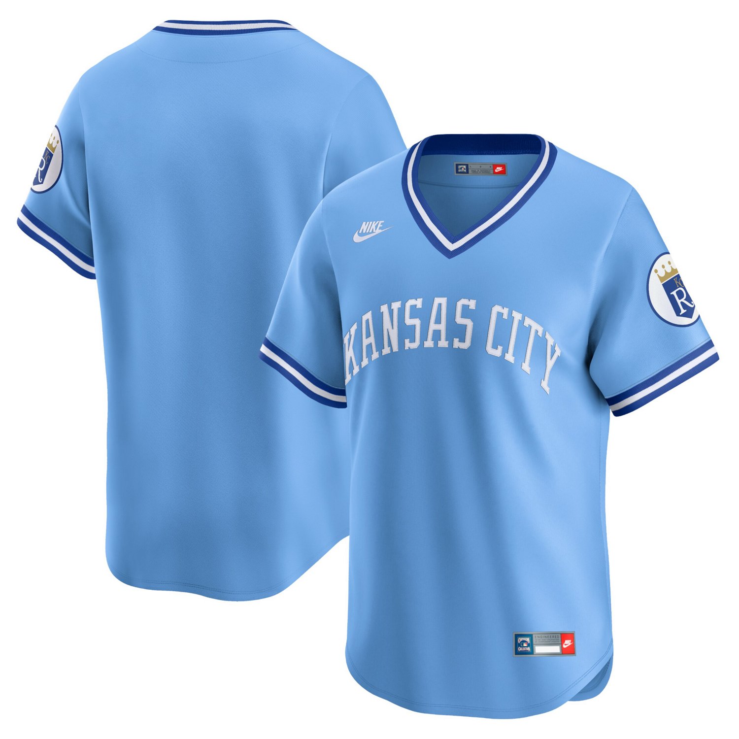 Nike Light Kansas City Royals Cooperstown Collection Limited Jersey                                                              - view number 1