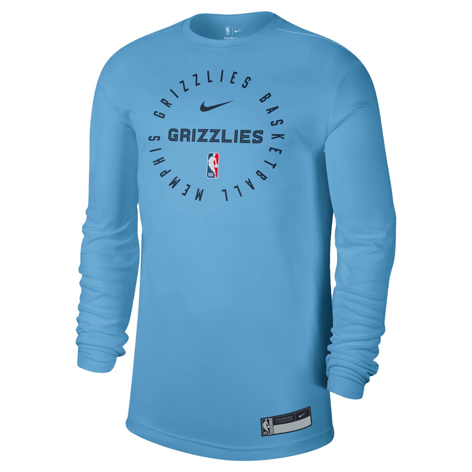 Nike Light Memphis Grizzlies 2024 25 Legend On-Court Practice Long Sleeve T-Shirt                                                - view number 2