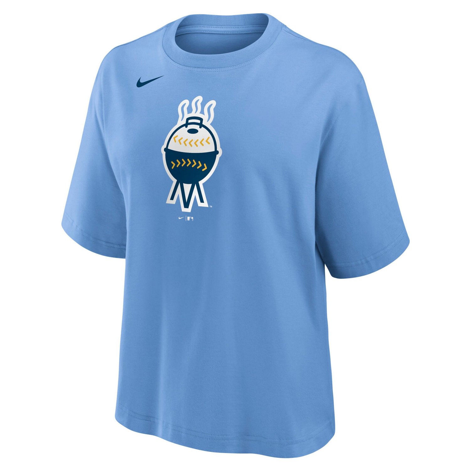 Nike Light Milwaukee Brewers City Connect Logo Boxy T-Shirt - view number 2