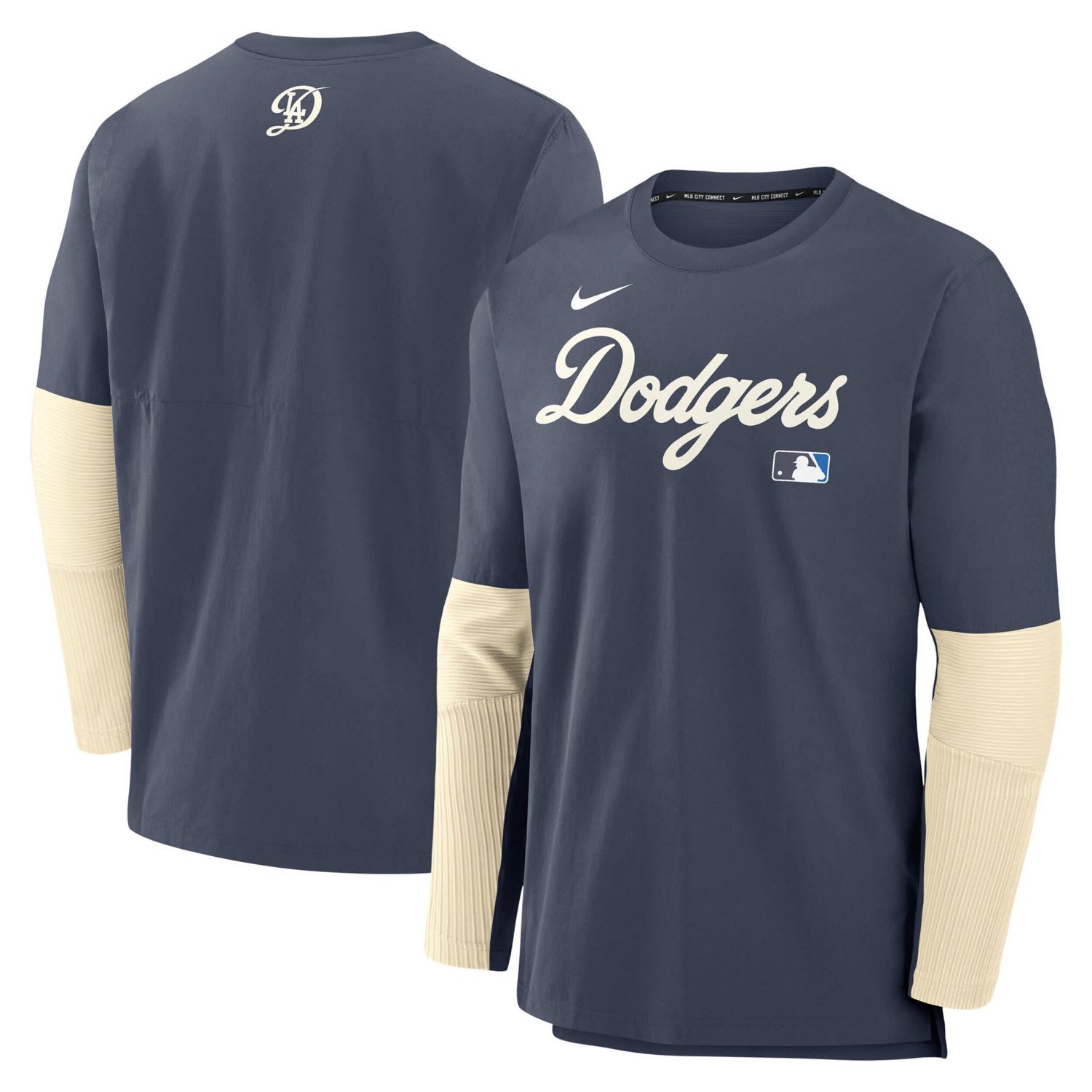 Nike Los Angeles Dodgers Authentic Collection City Connect Lightweight Player Tri-Blend Performance Long Sleeve T-Shirt