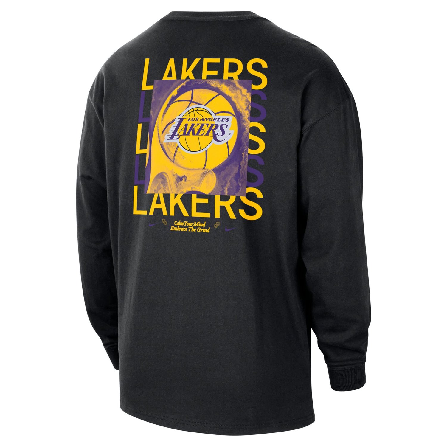 Nike Los Angeles Lakers Courtside Oversized Long Sleeve T-Shirt - view number 3