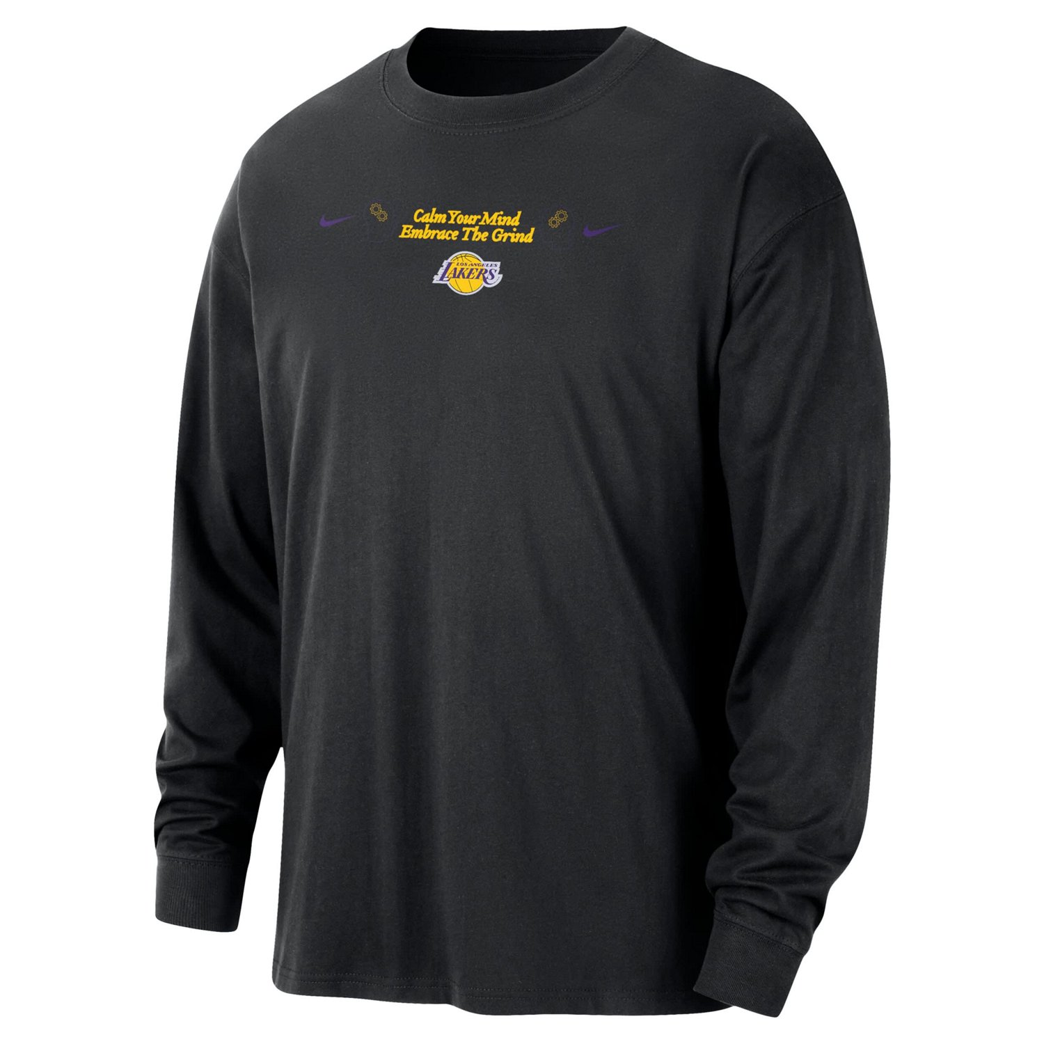 Nike Los Angeles Lakers Courtside Oversized Long Sleeve T-Shirt - view number 2