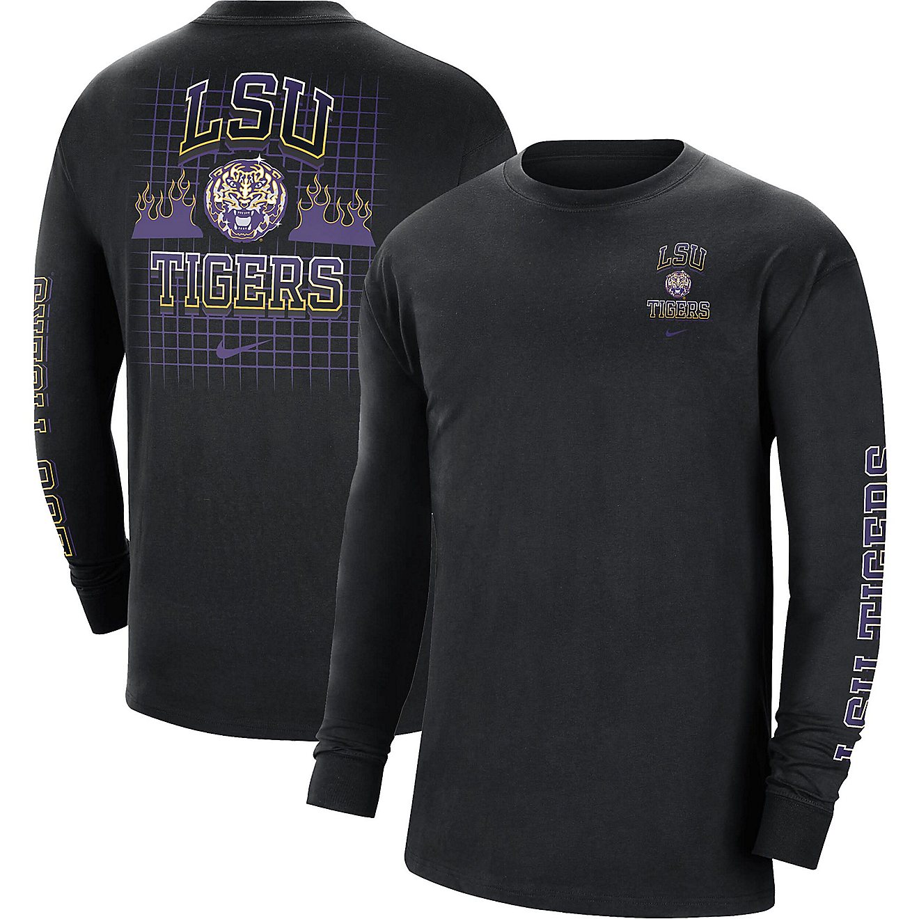 Nike LSU Tigers Tour Max 90 Long Sleeve T-Shirt                                                                                  - view number 1