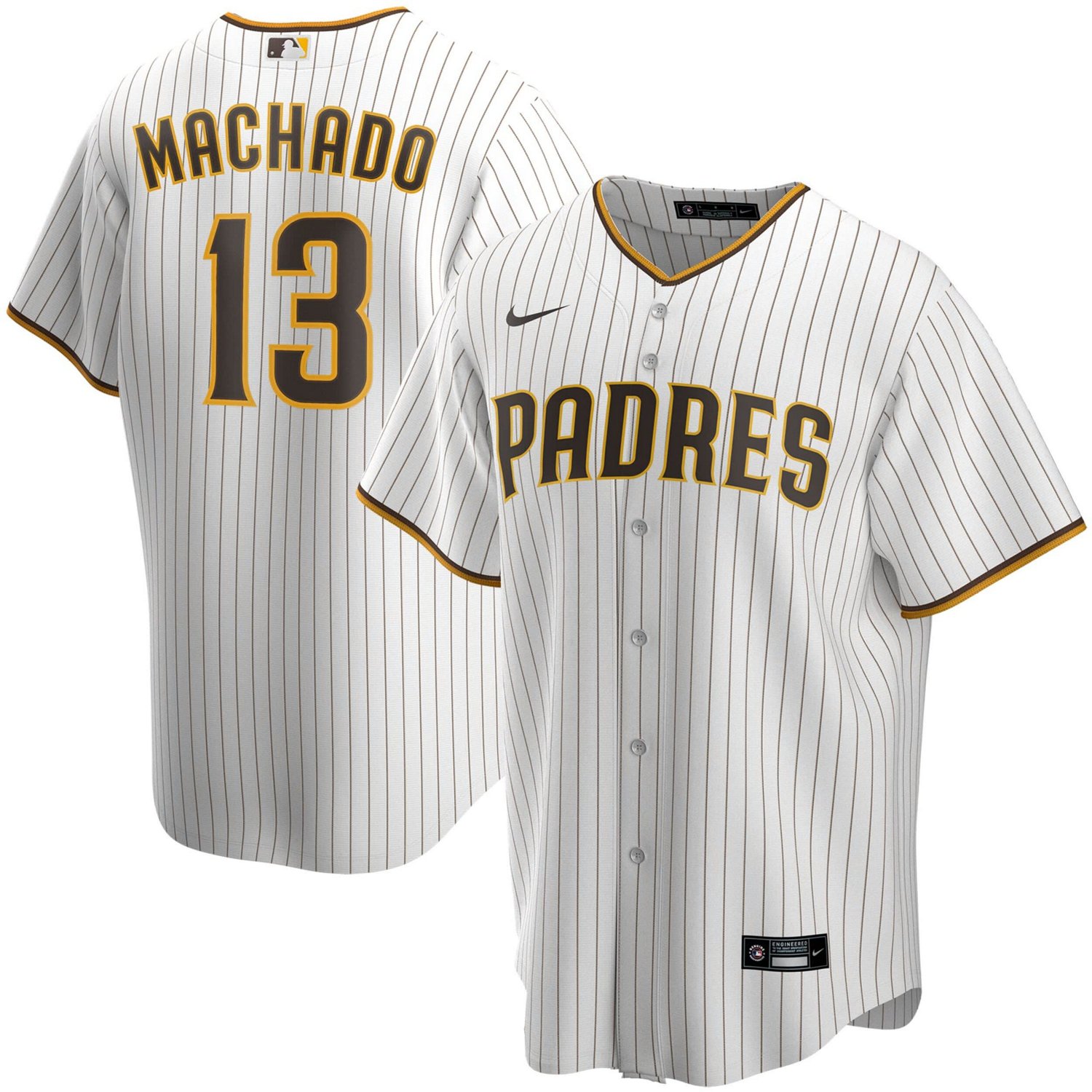 Nike Manny Machado San Diego Padres Home Replica Player Jersey                                                                   - view number 1