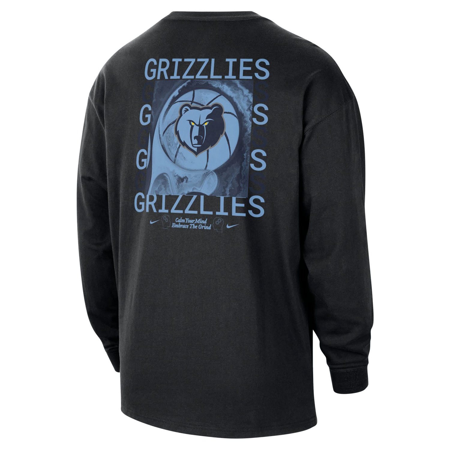 Nike Memphis Grizzlies Courtside Oversized Long Sleeve T-Shirt - view number 3