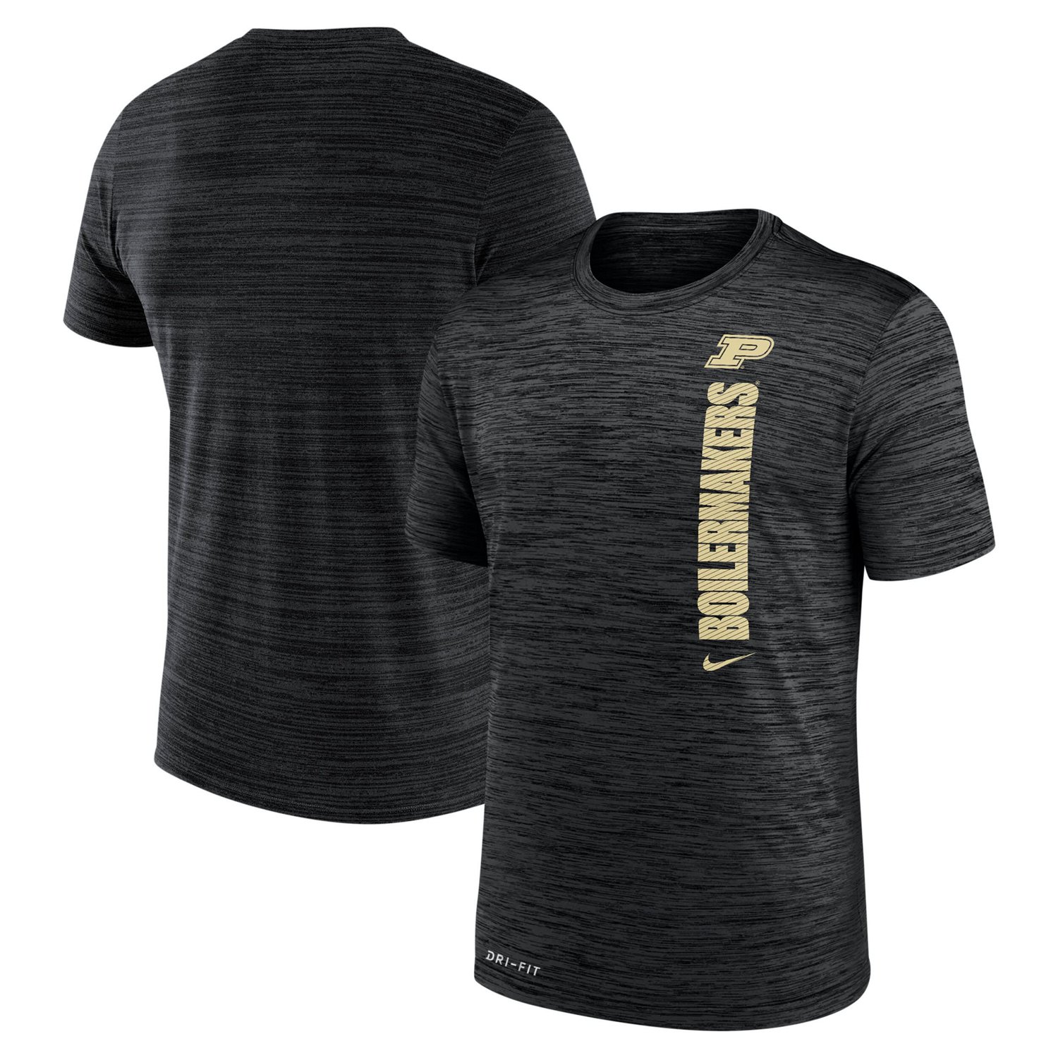 Nike Men's Purdue University Dri-FIT Team Issue Velocity Short Sleeve T-Shirt