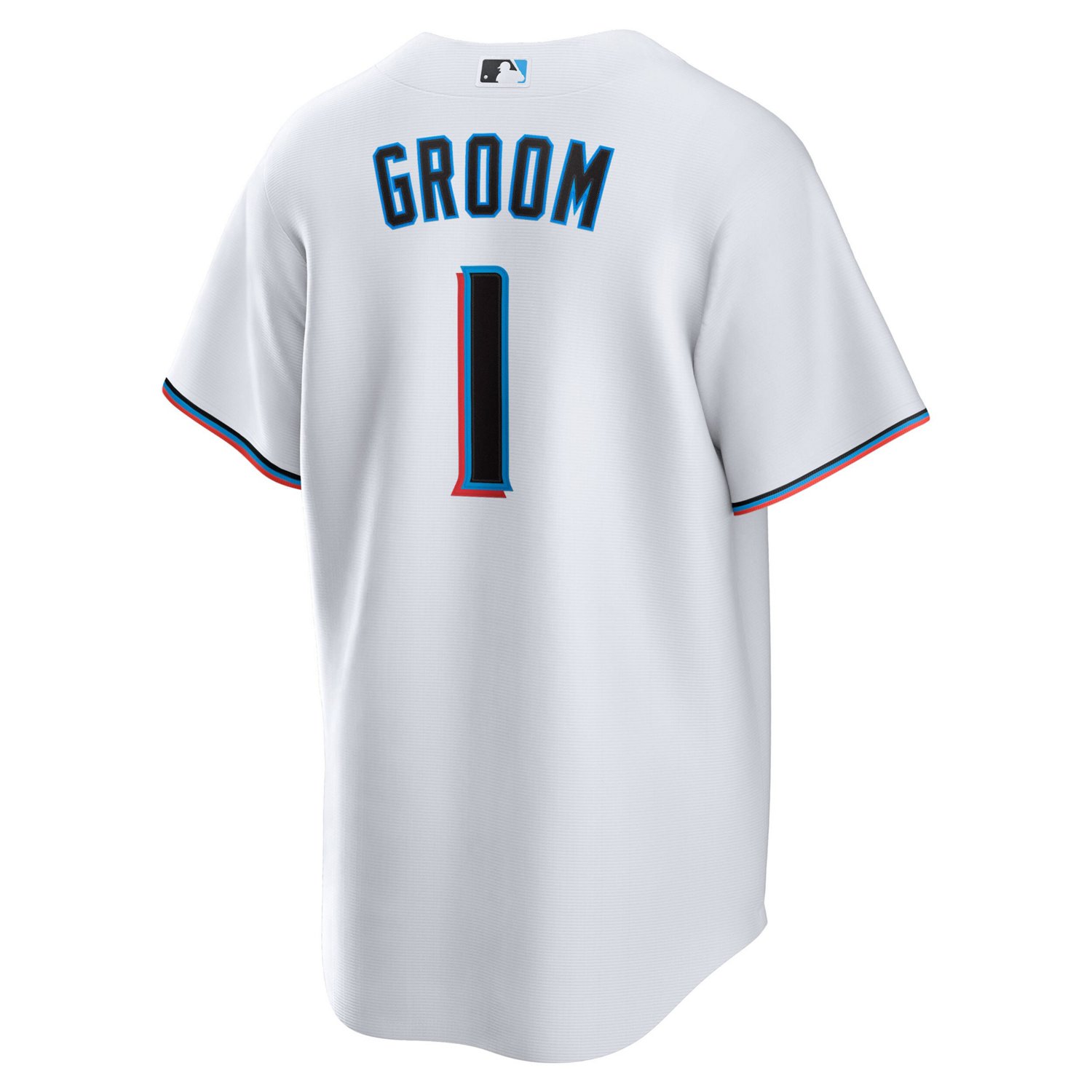 Nike Miami Marlins 1 Groom Home Replica Jersey                                                                                   - view number 3