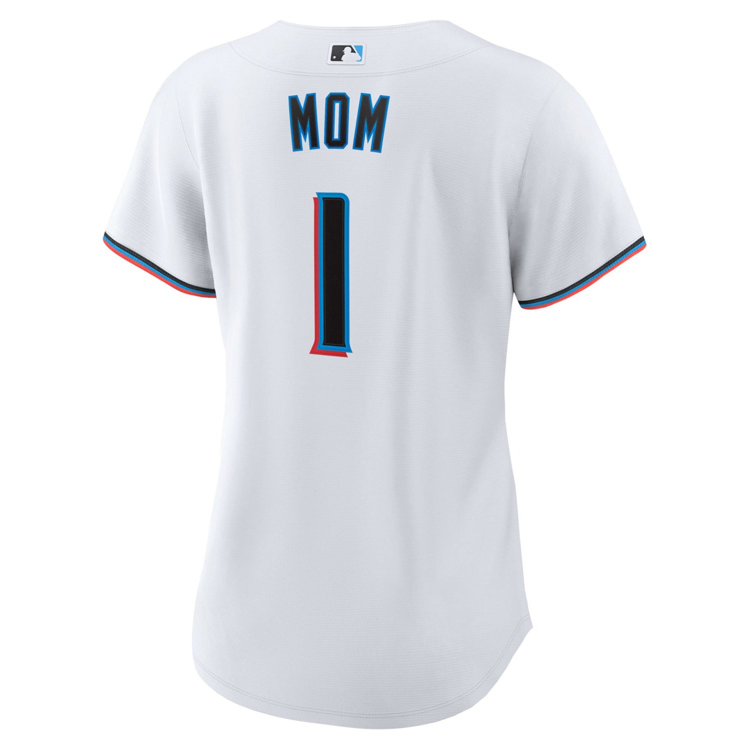 Nike Miami Marlins 1 Mom Home Replica Jersey - view number 3