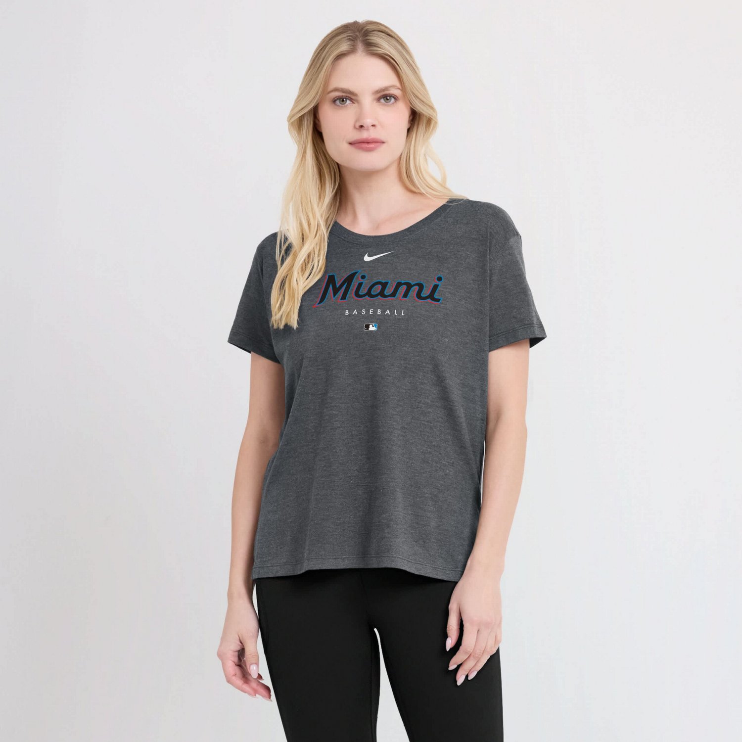Nike Miami Marlins Authentic Collection Early Work Tri-Blend T-Shirt