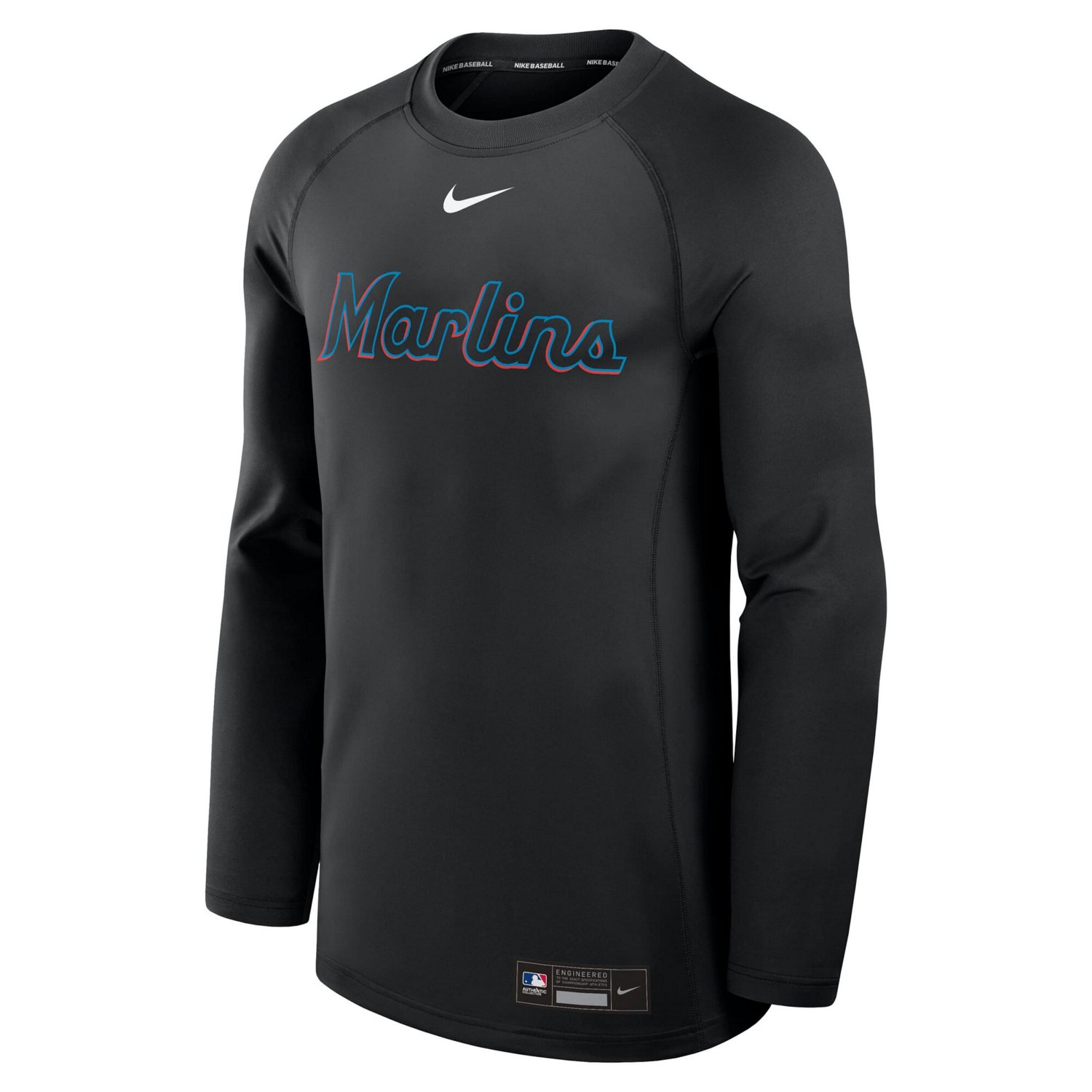 Nike Miami Marlins Authentic Collection Game Time Raglan Performance Long Sleeve T-Shirt - view number 2