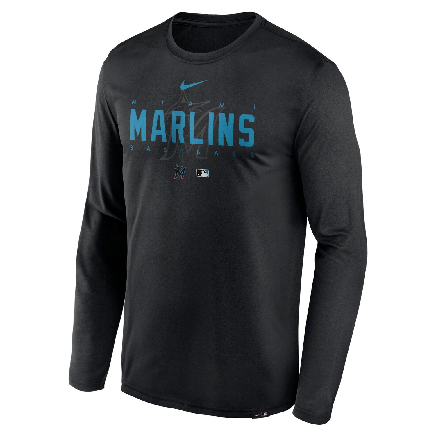 Nike Miami Marlins Authentic Collection Team Logo Legend Performance Long Sleeve T-Shirt - view number 2