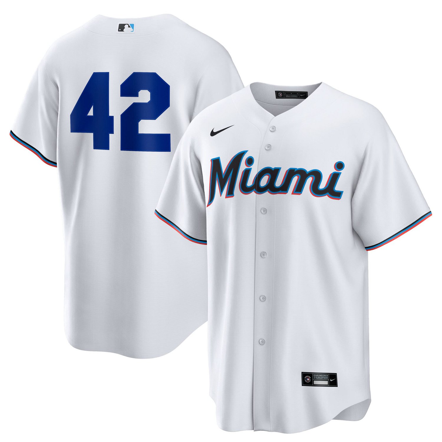 Nike Miami Marlins Home 2025 Jackie Robinson Day Replica Jersey - view number 1