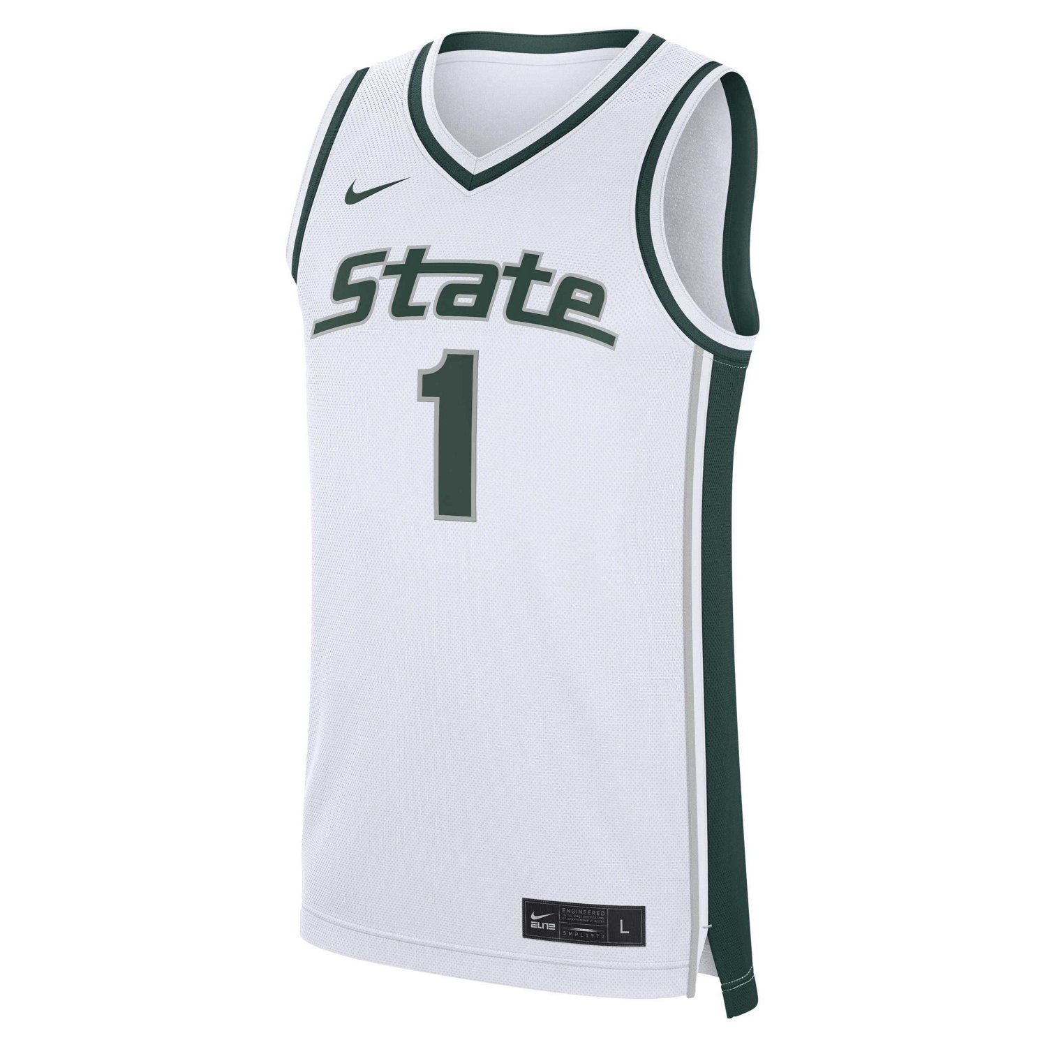 Nike Michigan State Spartans 1 Alternate Replica Basketball Jersey - view number 2
