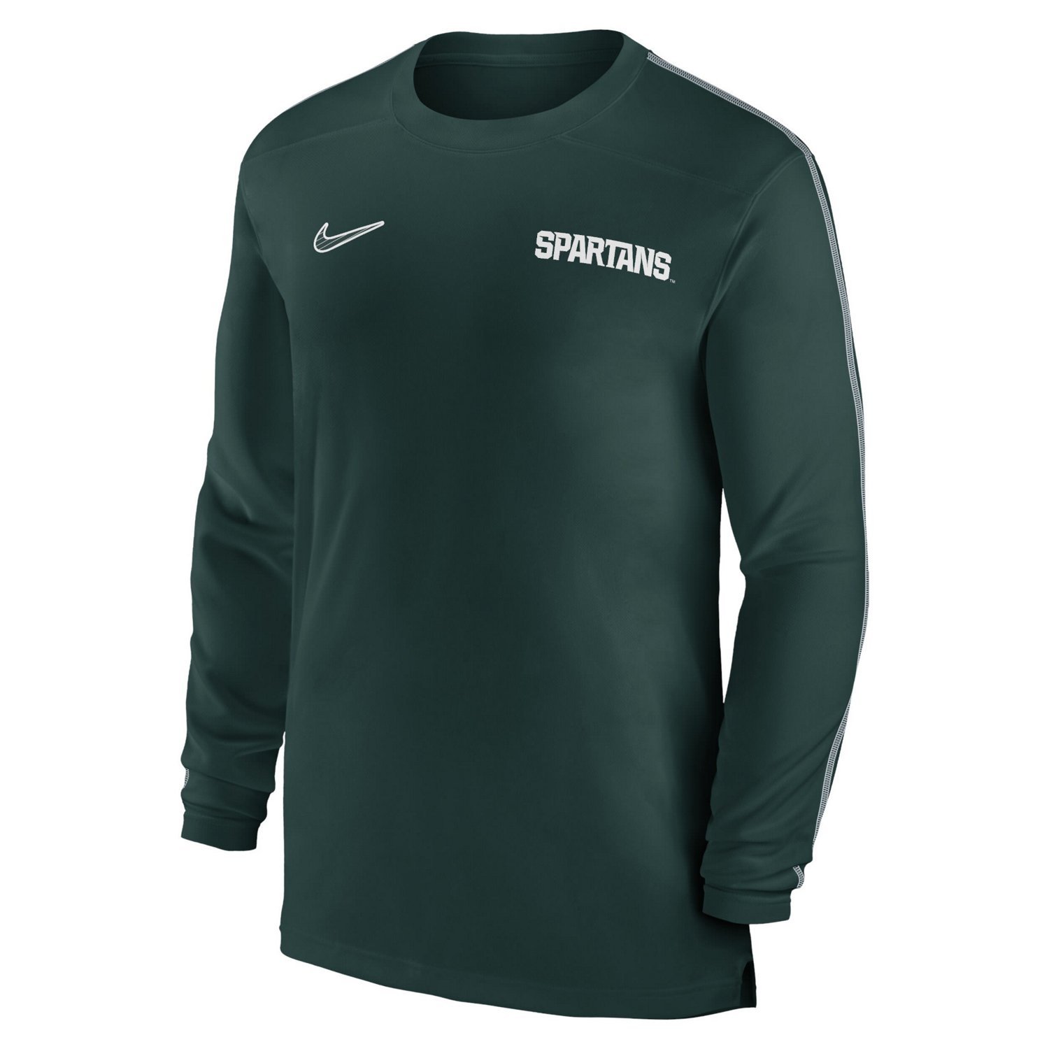 Nike Michigan State Spartans 2024 Sideline Coach UV Performance Long Sleeve T-Shirt - view number 2