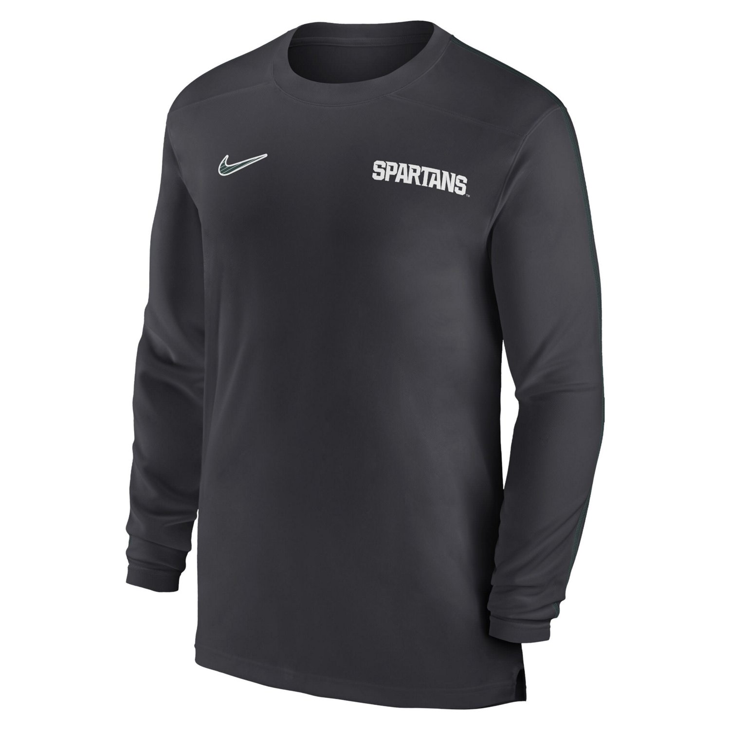 Nike Michigan State Spartans 2024 Sideline Coach UV Performance Long Sleeve T-Shirt - view number 2