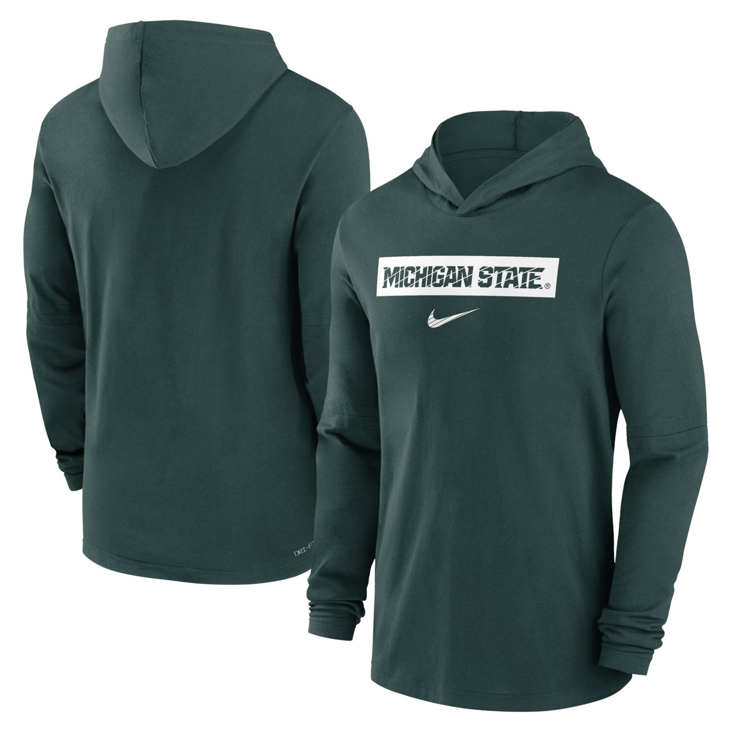 Nike Michigan State Spartans 2024 Sideline Hoodie Performance Long Sleeve T-Shirt