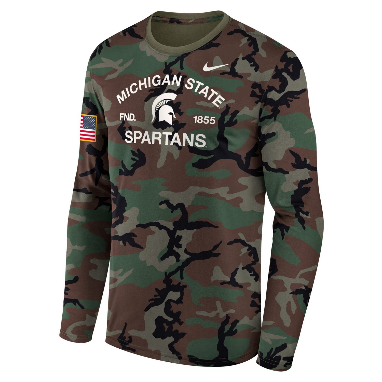Nike Michigan State Spartans 2025 Military Appreciation Legend Dri-FIT Long Sleeve T-Shirt - view number 2