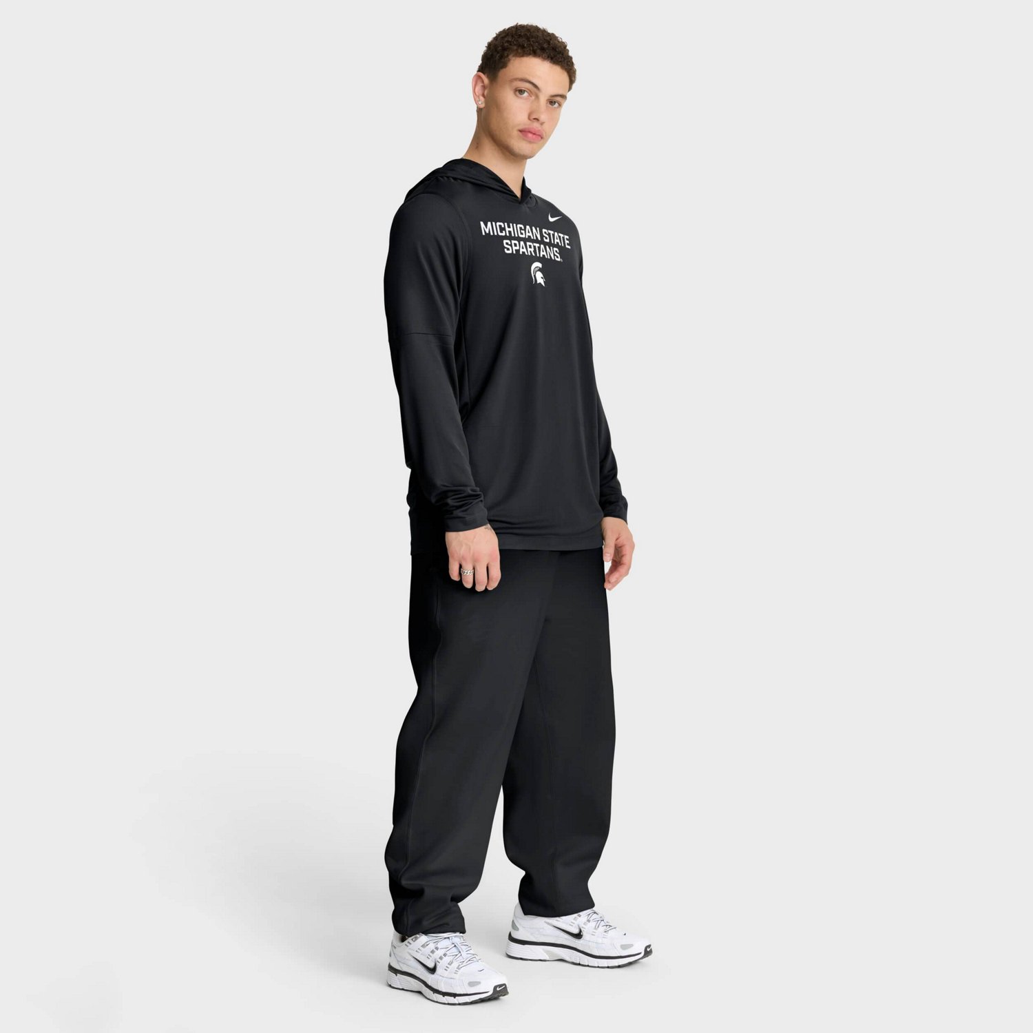 Nike Michigan State Spartans 2025 Sideline Dri-FIT Long Sleeve Hoodie T-Shirt - view number 3