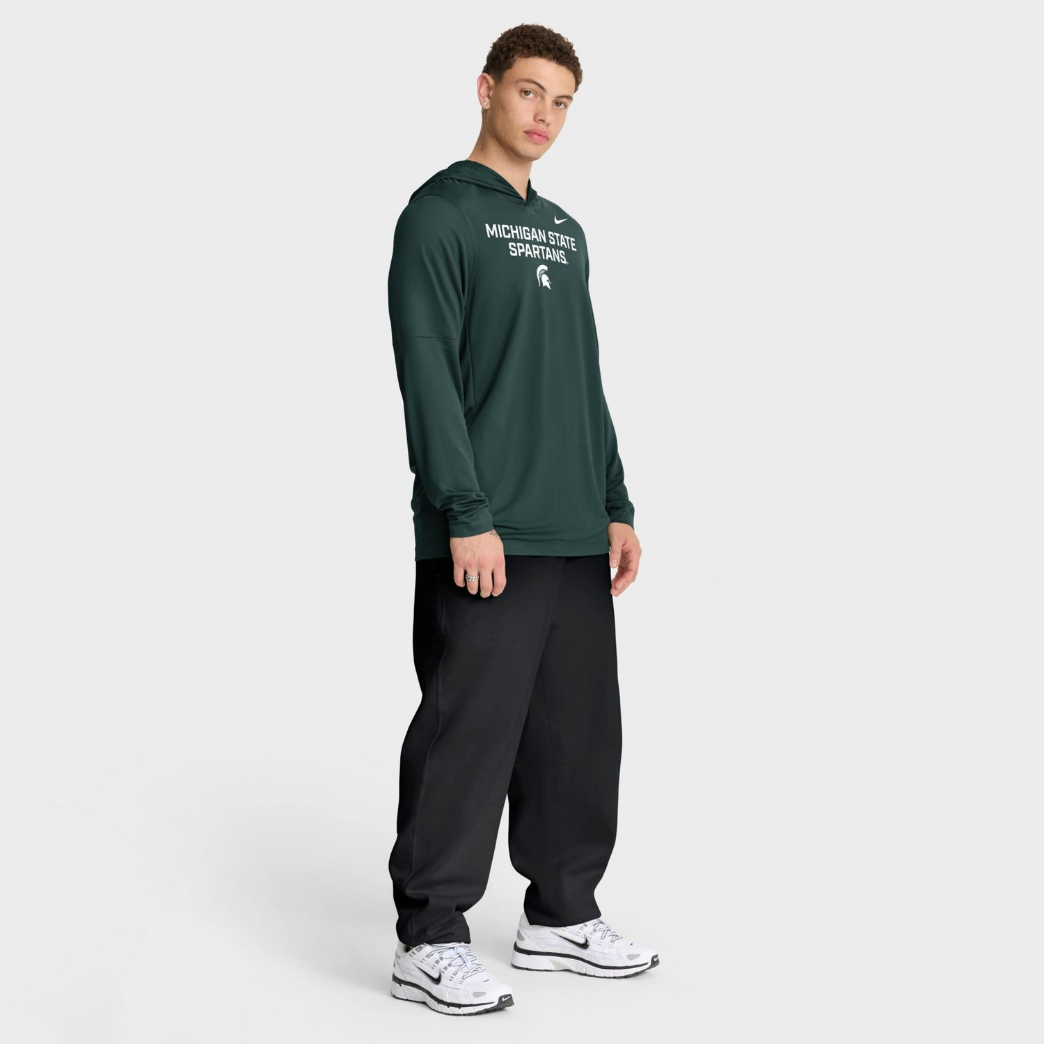 Nike Michigan State Spartans 2025 Sideline Dri-FIT Long Sleeve Hoodie T-Shirt - view number 3