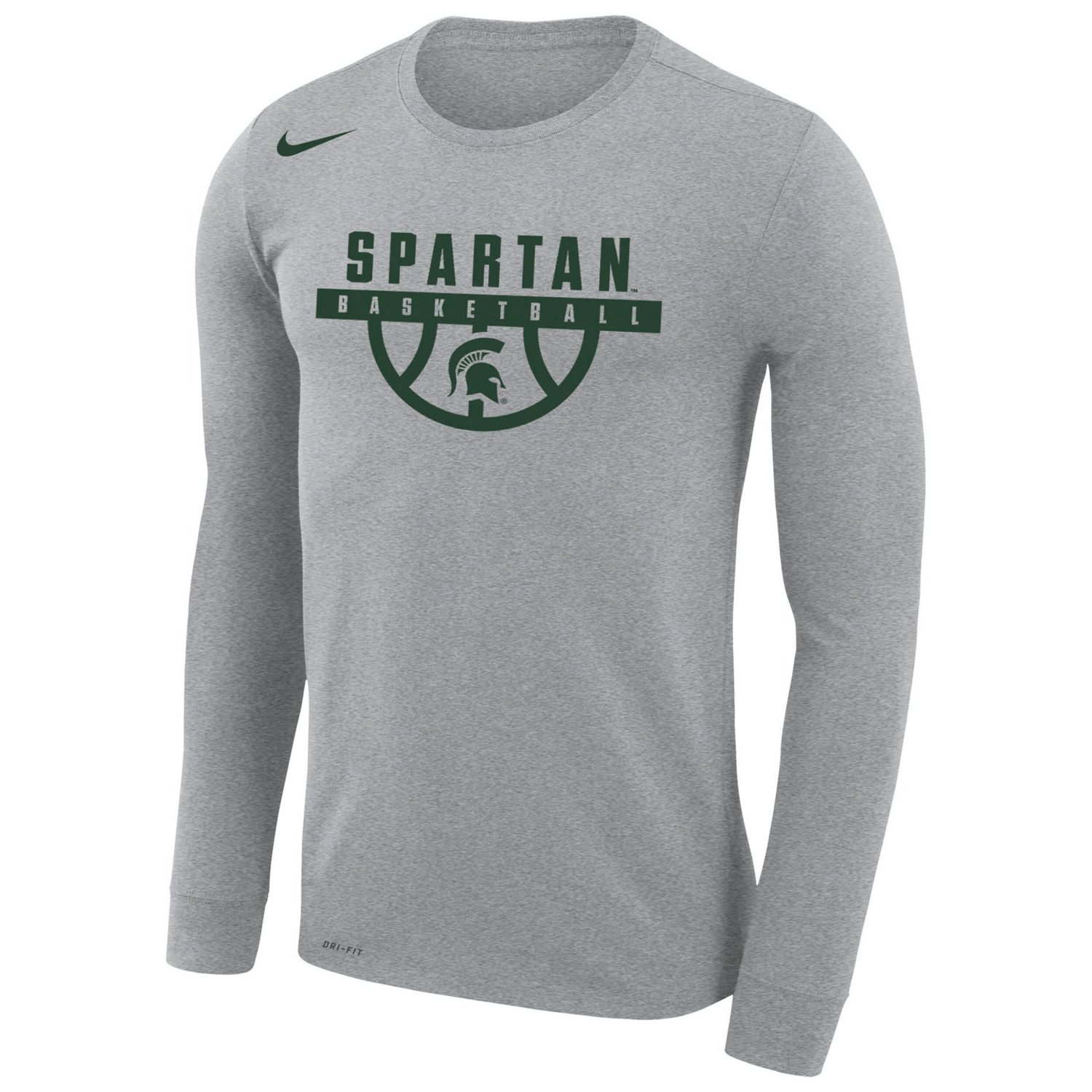 Nike Michigan State Spartans Basketball Drop Legend Long Sleeve Performance T-Shirt - view number 2