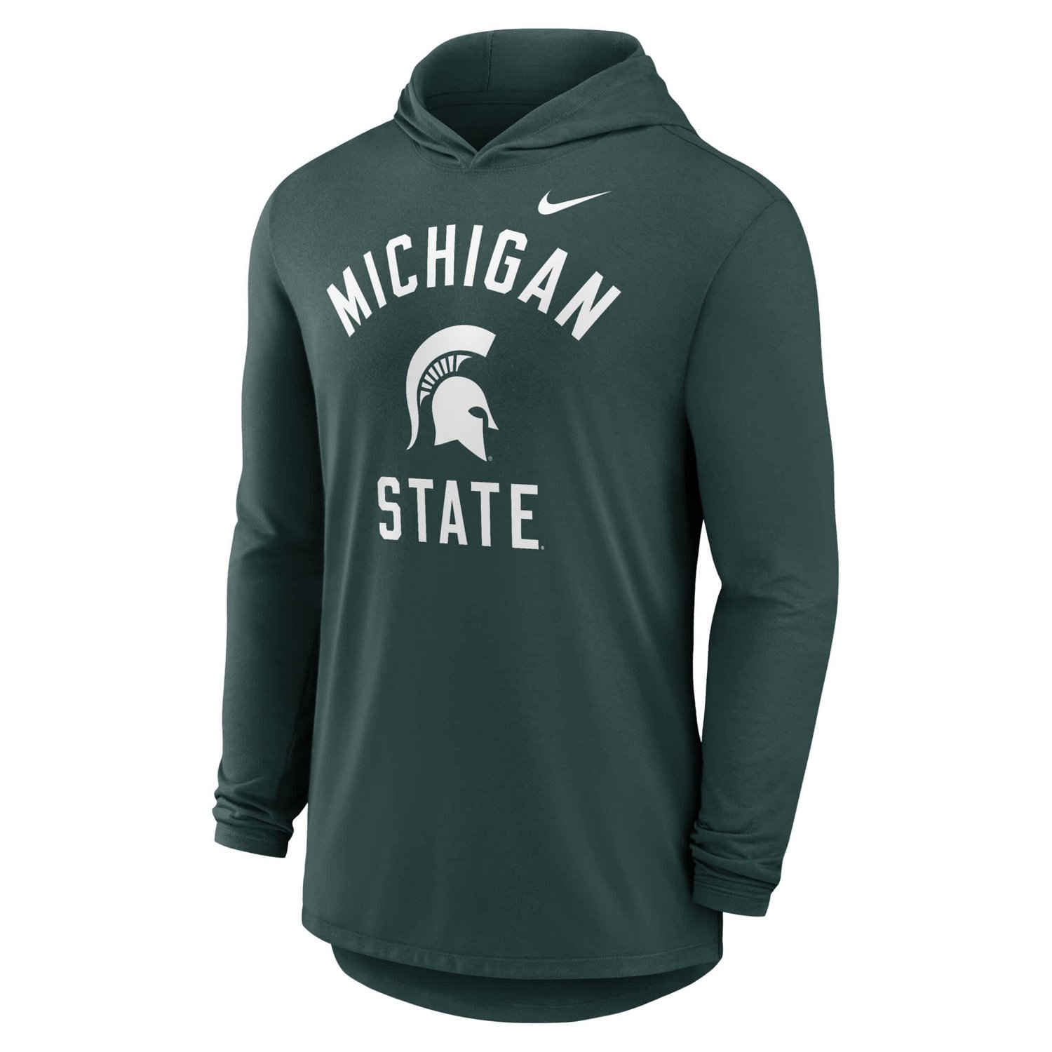 Nike Michigan State Spartans Classic Arch Tri-Blend Performance Long Sleeve Hoodie T-Shirt - view number 2