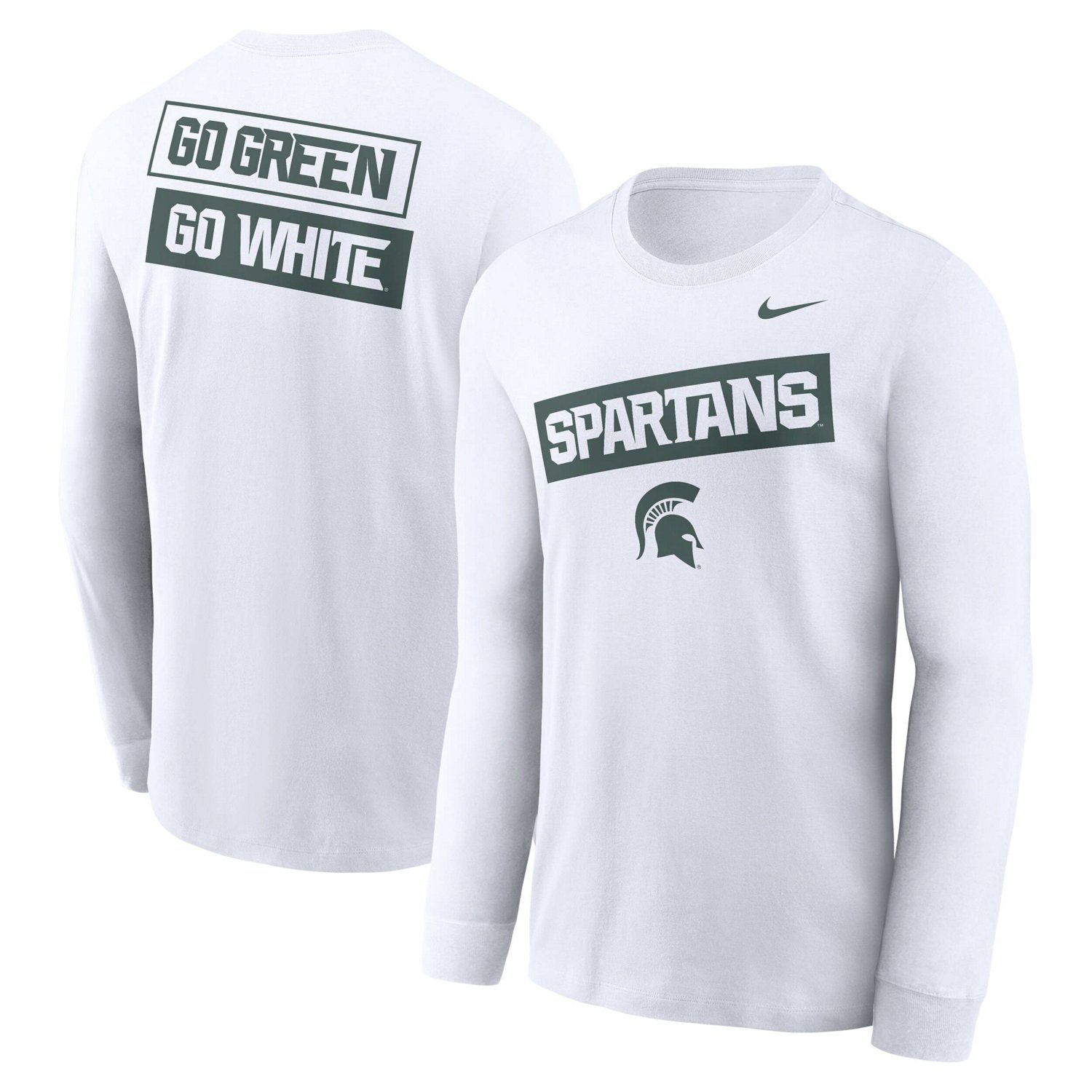 Nike Michigan State Spartans Two-Hit Classic Location Long Sleeve T-Shirt