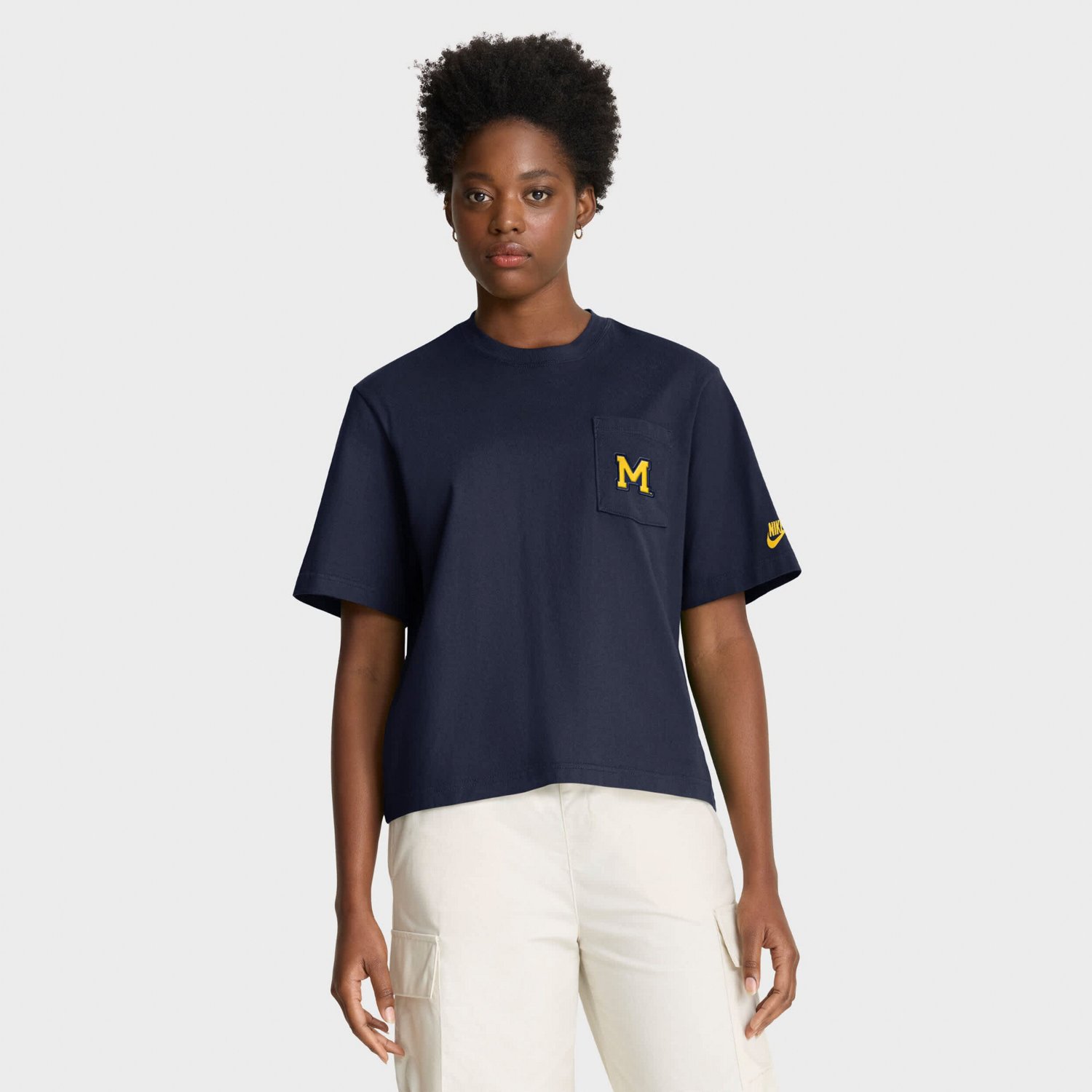 Nike Michigan Wolverines Legacy Pocket Boxy T-Shirt