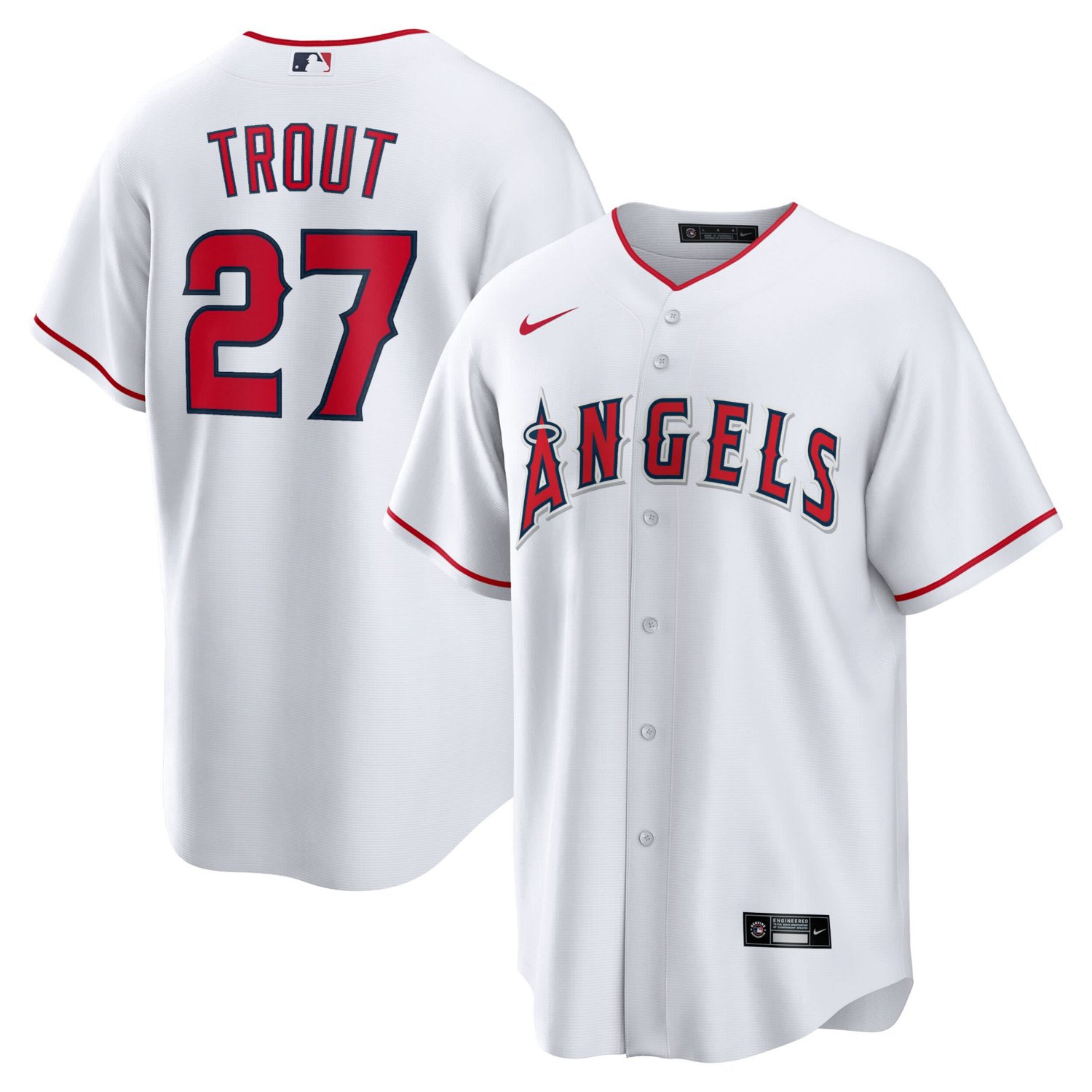 Nike Mike Trout Los Angeles Angels Home Replica Player Name Jersey                                                               - view number 1