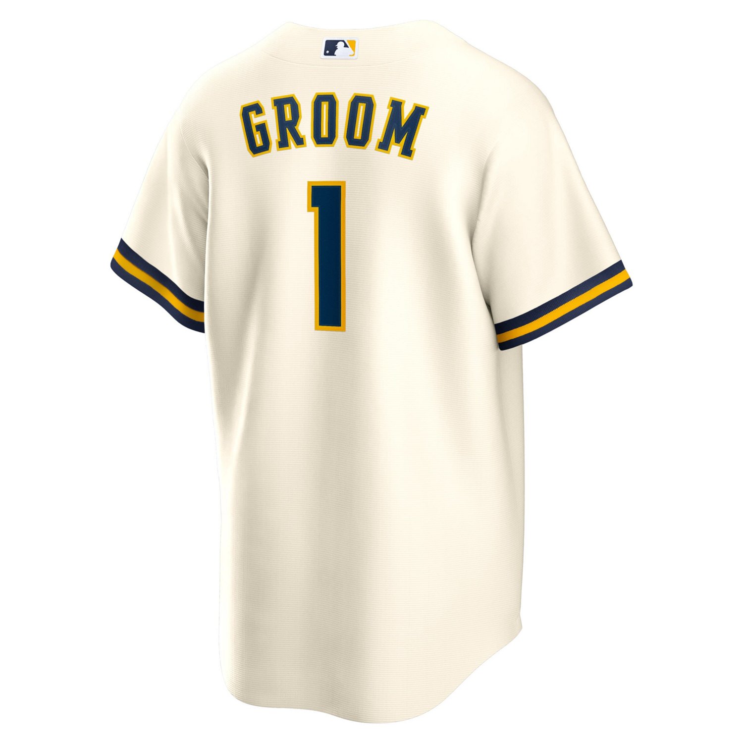 Nike Milwaukee Brewers 1 Groom Home Replica Jersey - view number 3