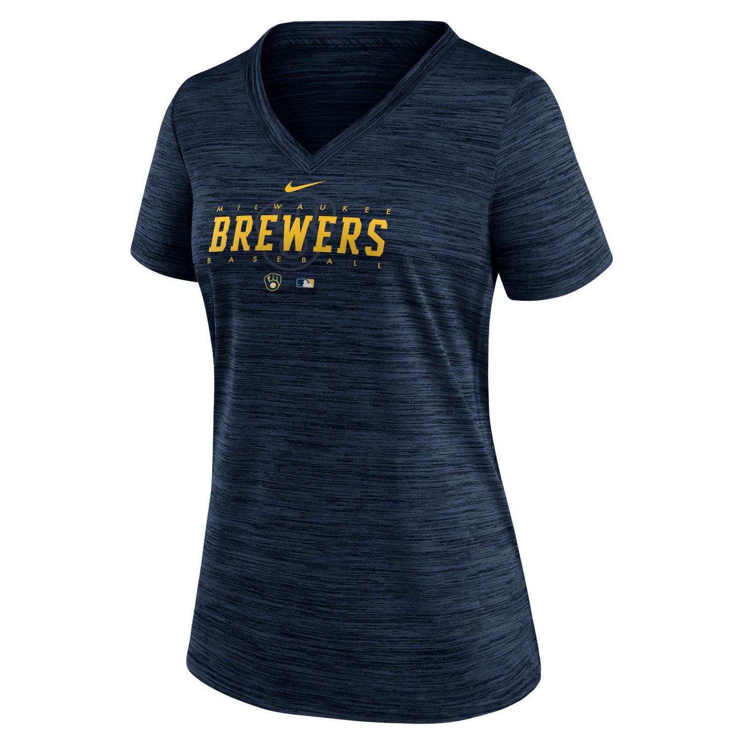 Nike Milwaukee Brewers Authentic Collection Velocity Practice Performance V-Neck T-Shirt - view number 2