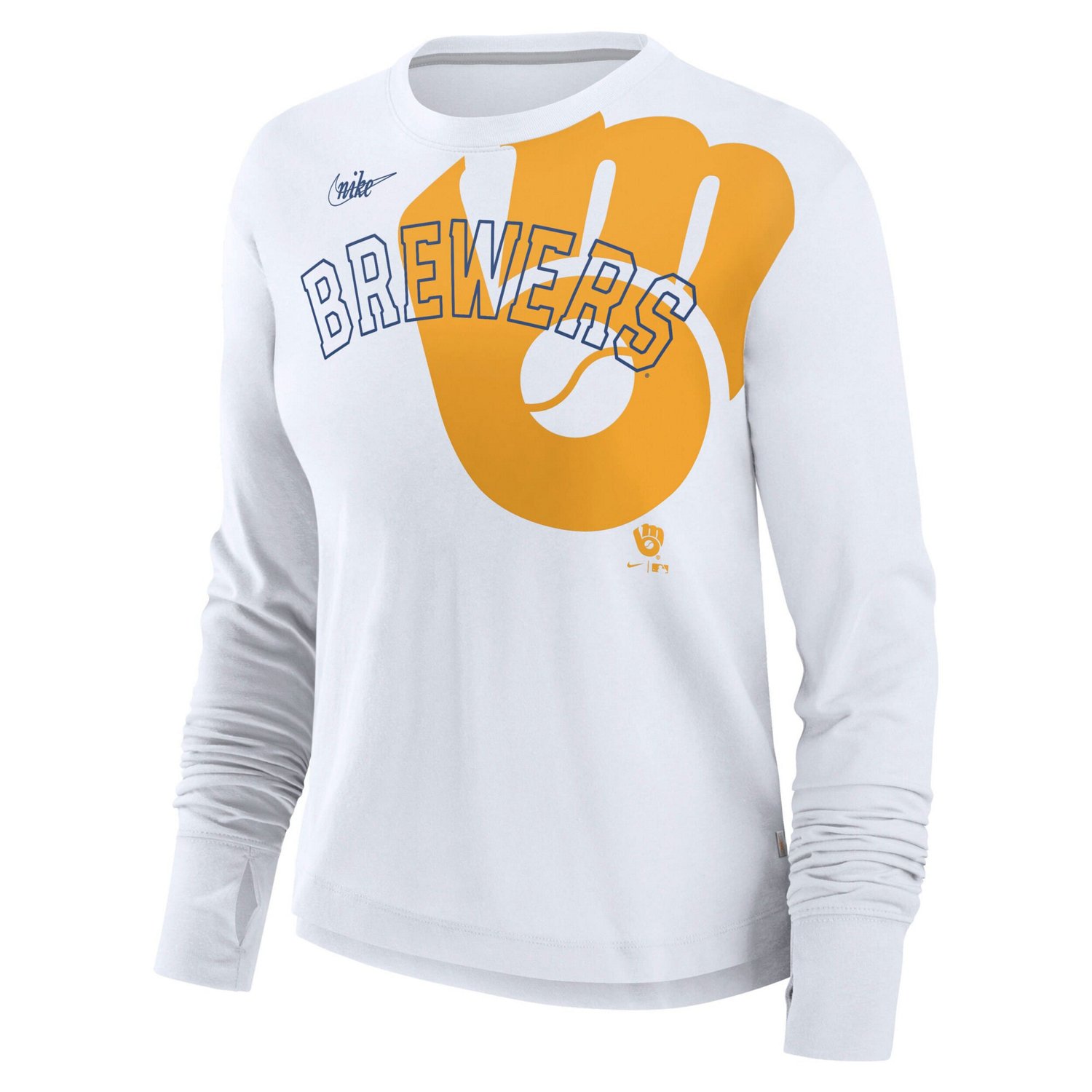 Nike Milwaukee Brewers Cooperstown Collection Long Sleeve T-Shirt                                                                - view number 2