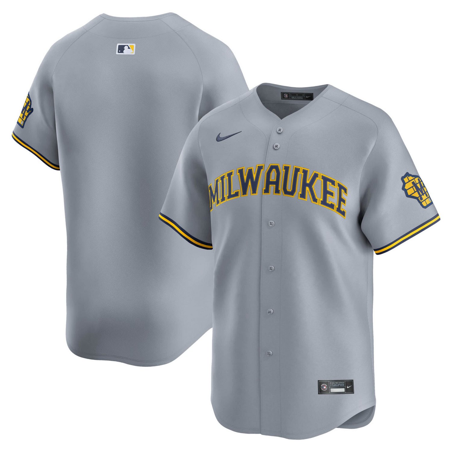 Nike Milwaukee Brewers Road Limited Jersey - view number 1